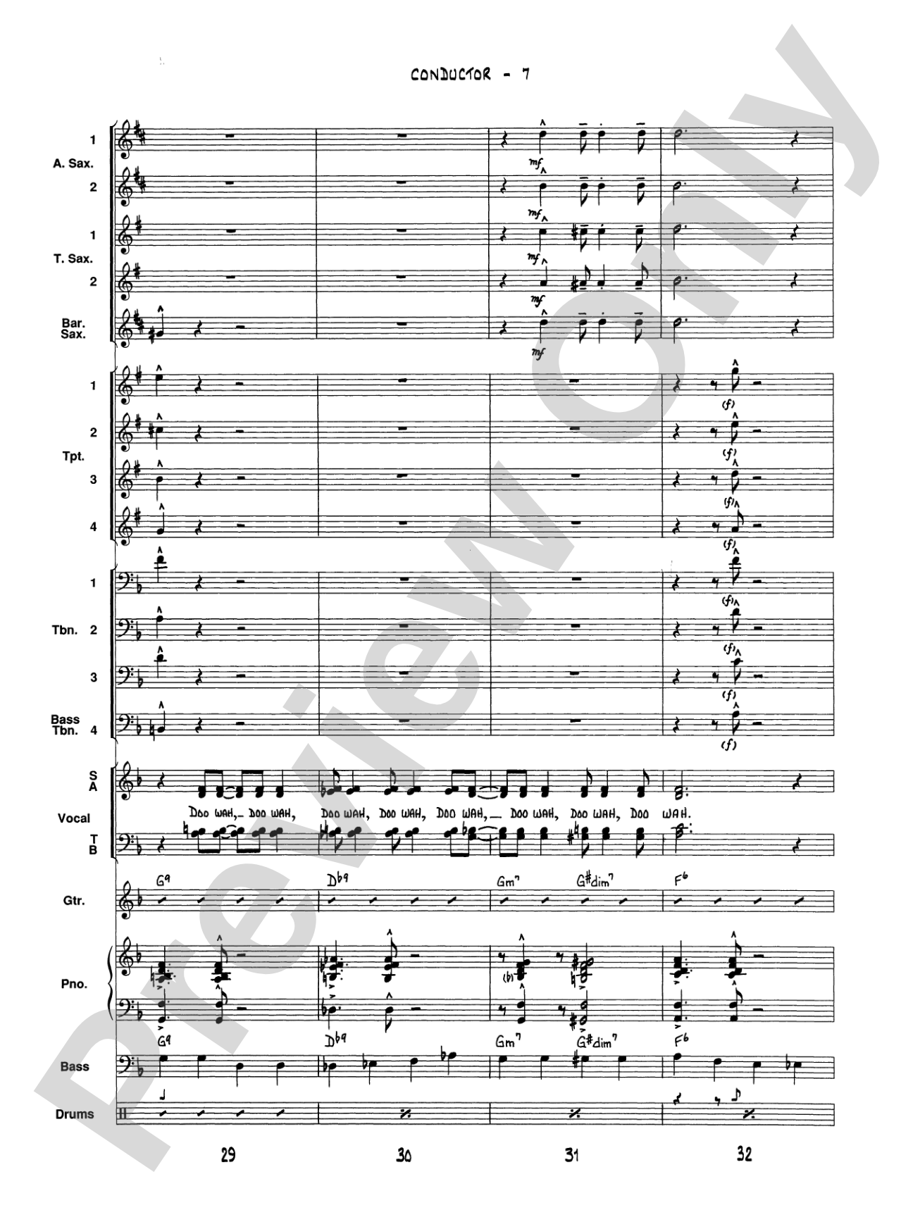 It Don't Mean a Thing (If It Ain't Got That Swing): Vocal Solo with Jazz Ensemble Conductor Score & Parts