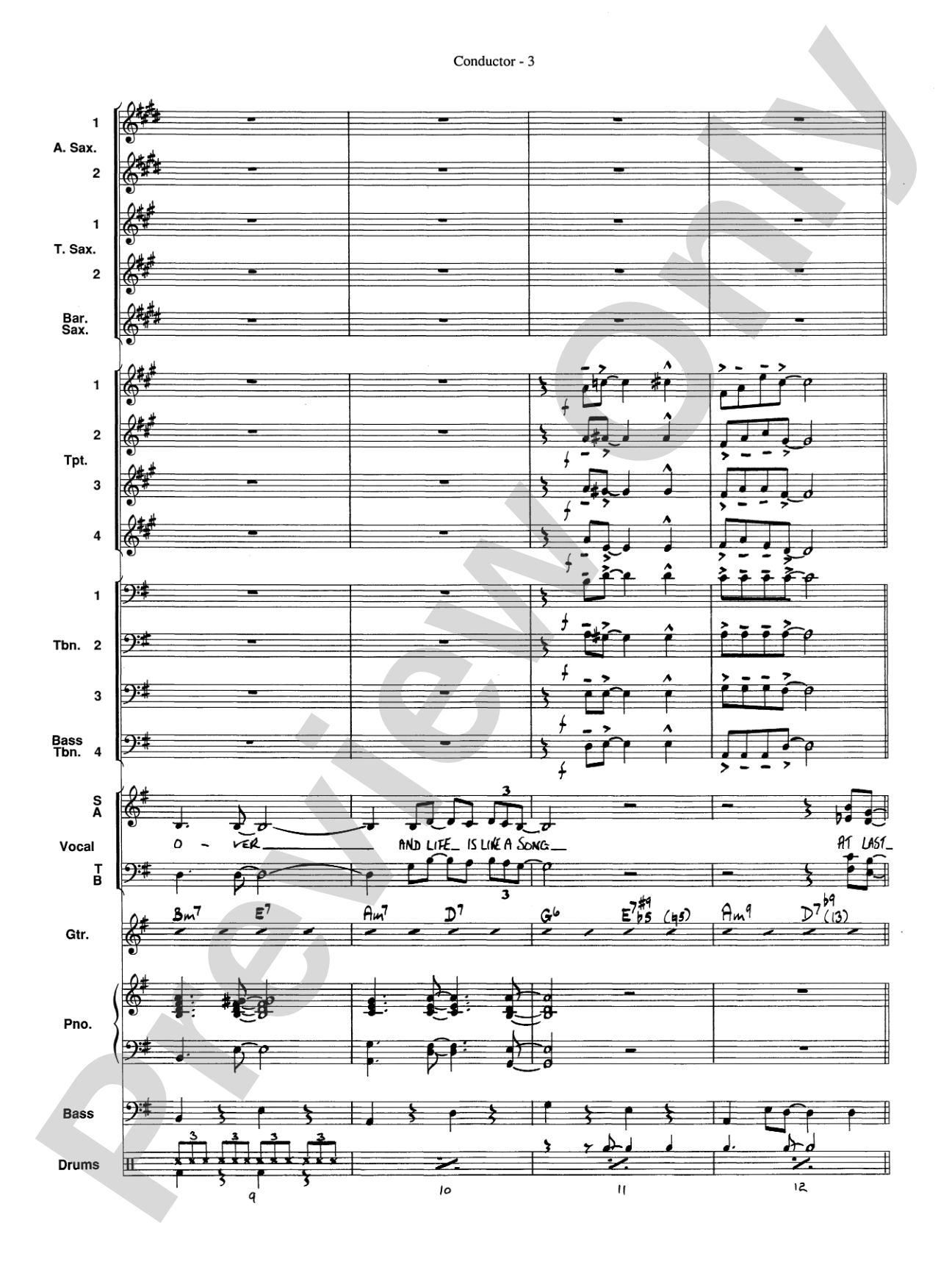 At Last: Vocal Solo with Jazz Ensemble Conductor Score & Parts