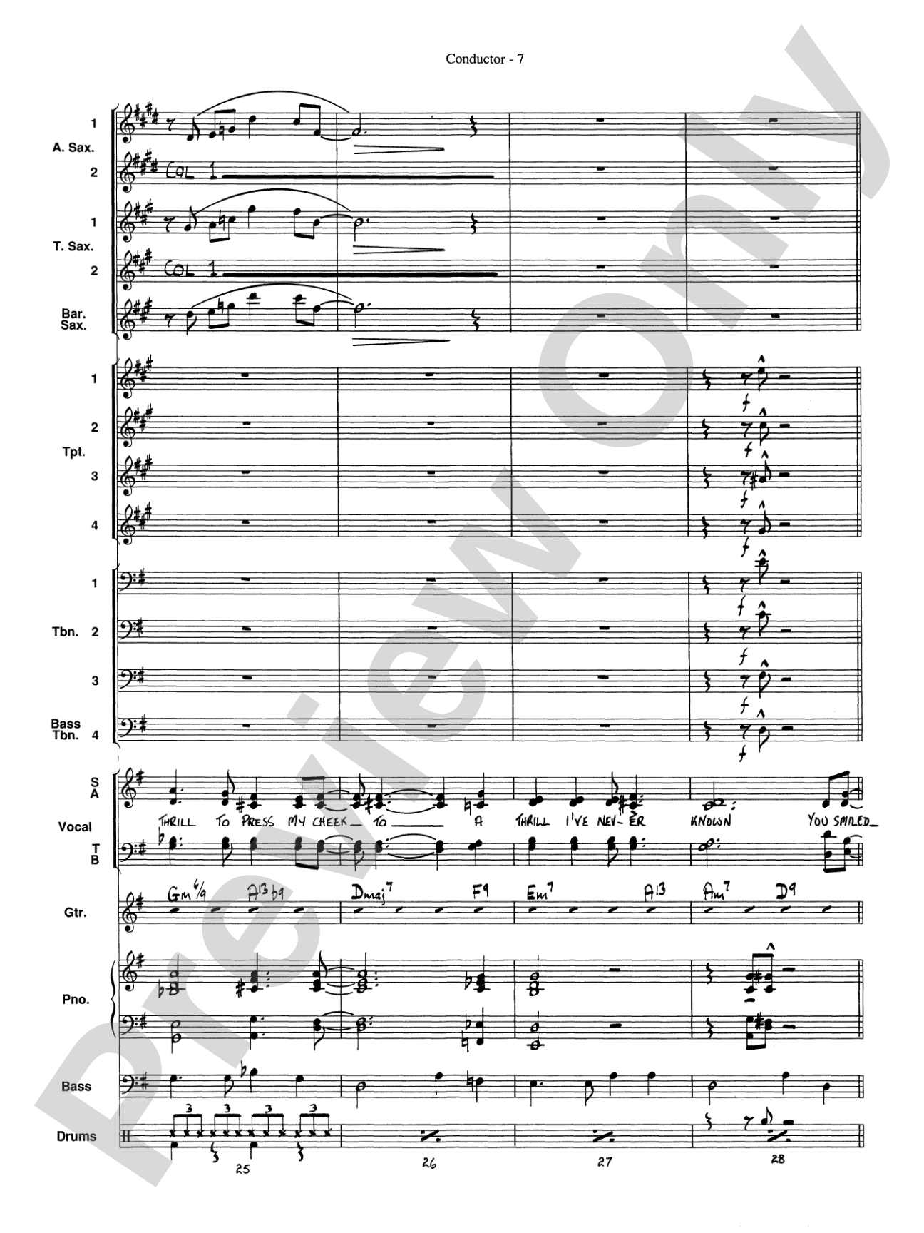 At Last: Vocal Solo with Jazz Ensemble Conductor Score & Parts