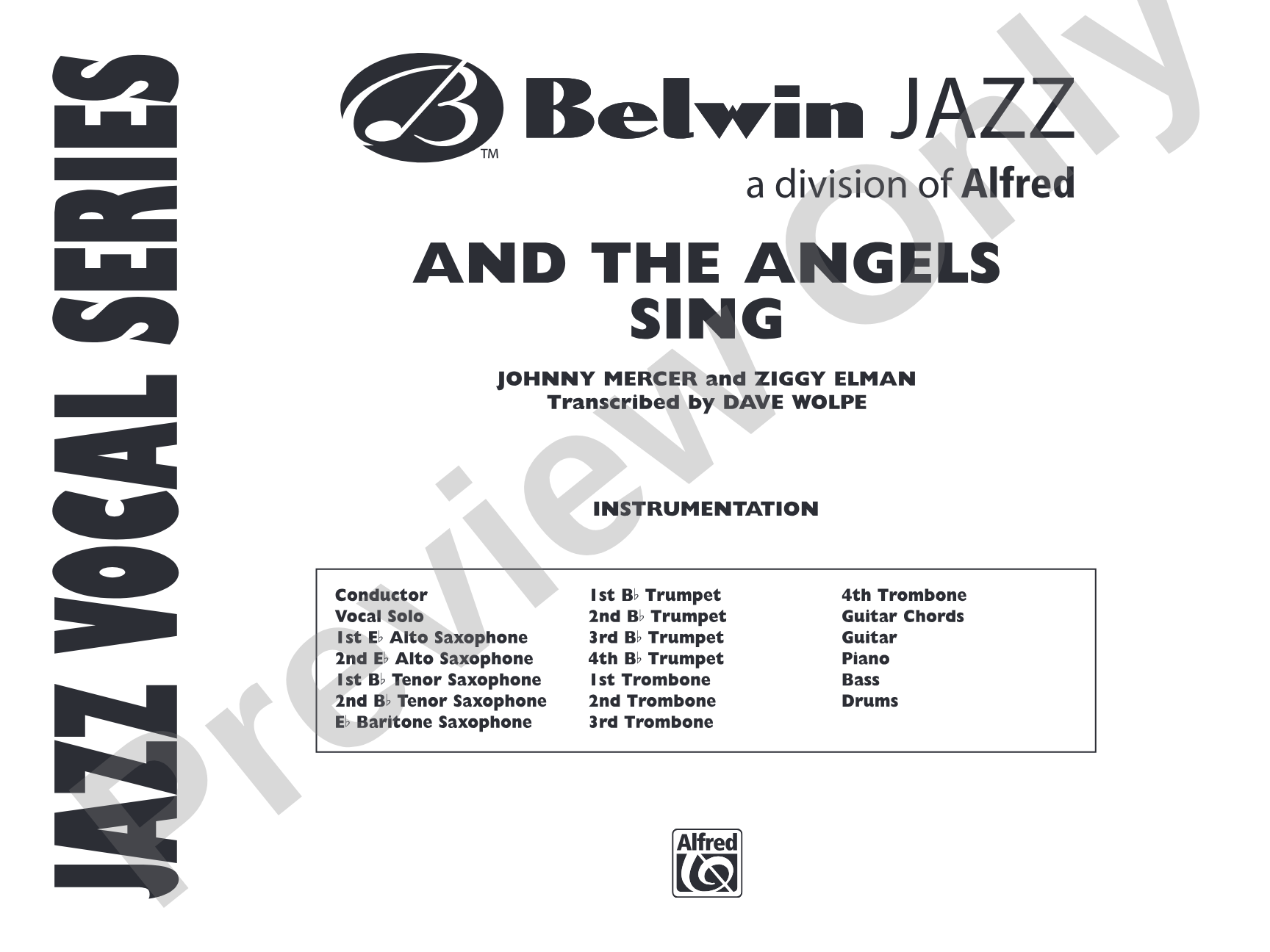 And the Angels Sing: Vocal Solo with Jazz Ensemble Conductor Score & Parts