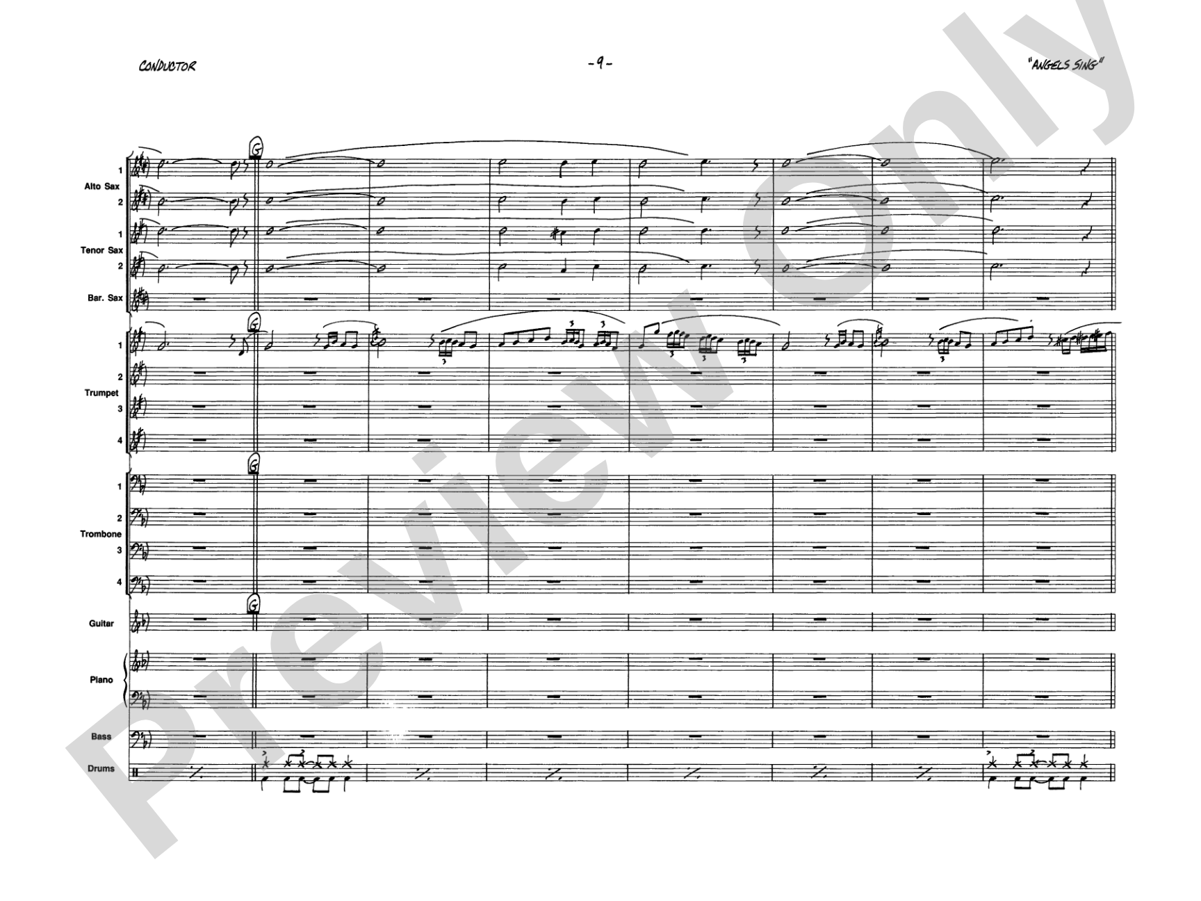 And the Angels Sing: Vocal Solo with Jazz Ensemble Conductor Score & Parts