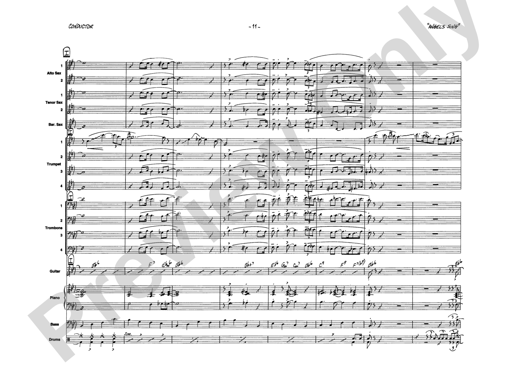 And the Angels Sing: Vocal Solo with Jazz Ensemble Conductor Score & Parts