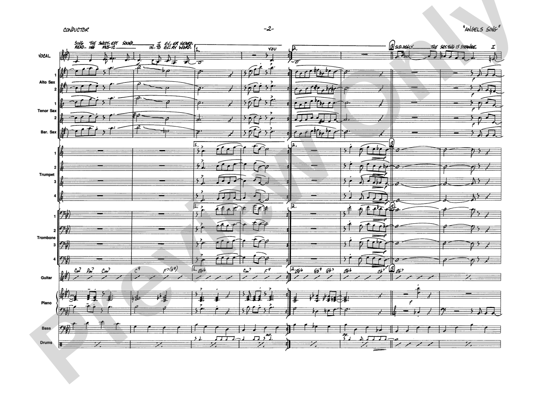 And the Angels Sing: Vocal Solo with Jazz Ensemble Conductor Score & Parts