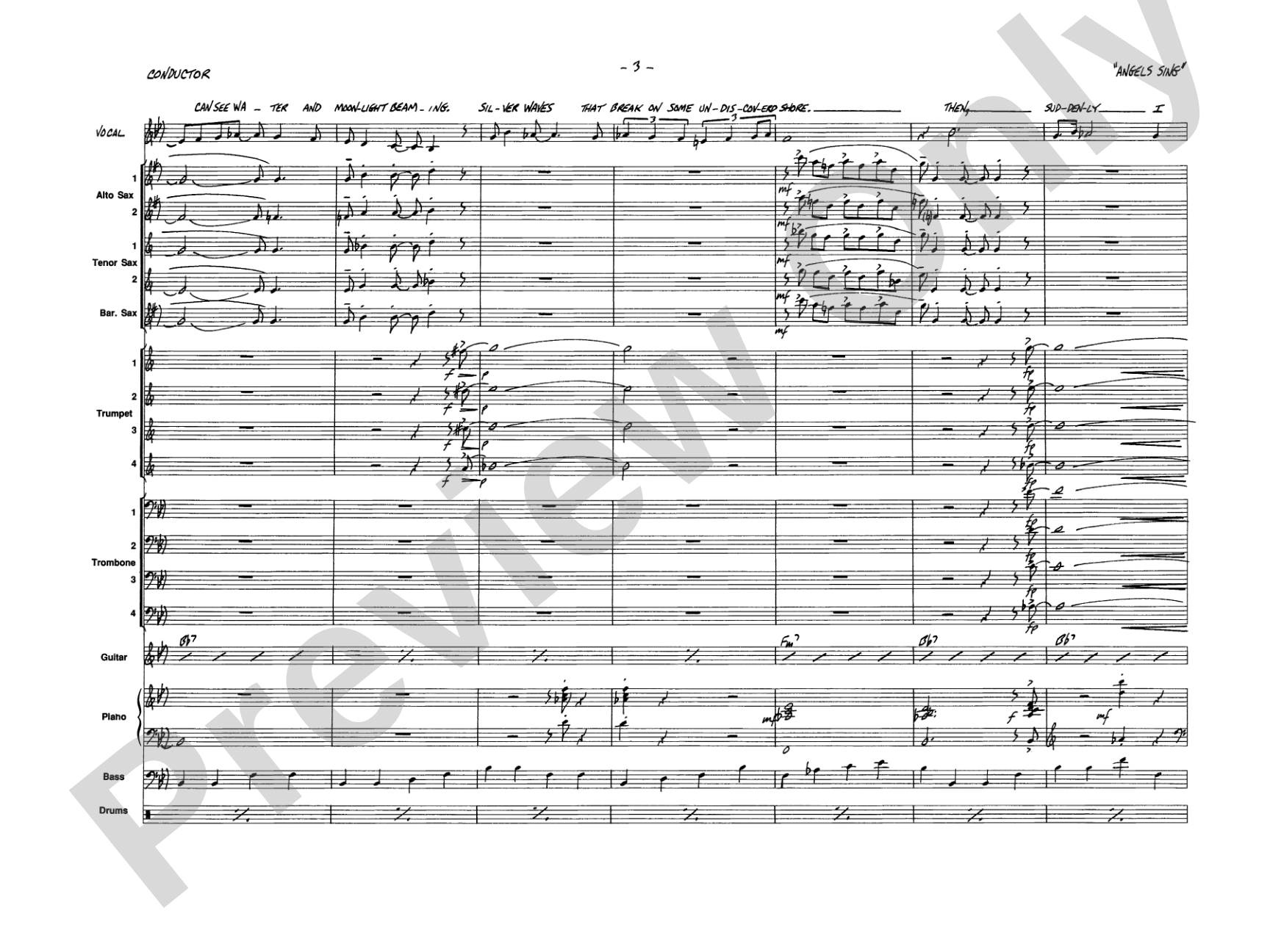 And the Angels Sing: Vocal Solo with Jazz Ensemble Conductor Score & Parts
