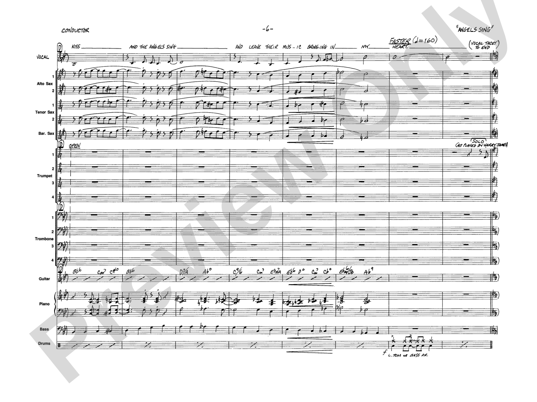 And the Angels Sing: Vocal Solo with Jazz Ensemble Conductor Score & Parts