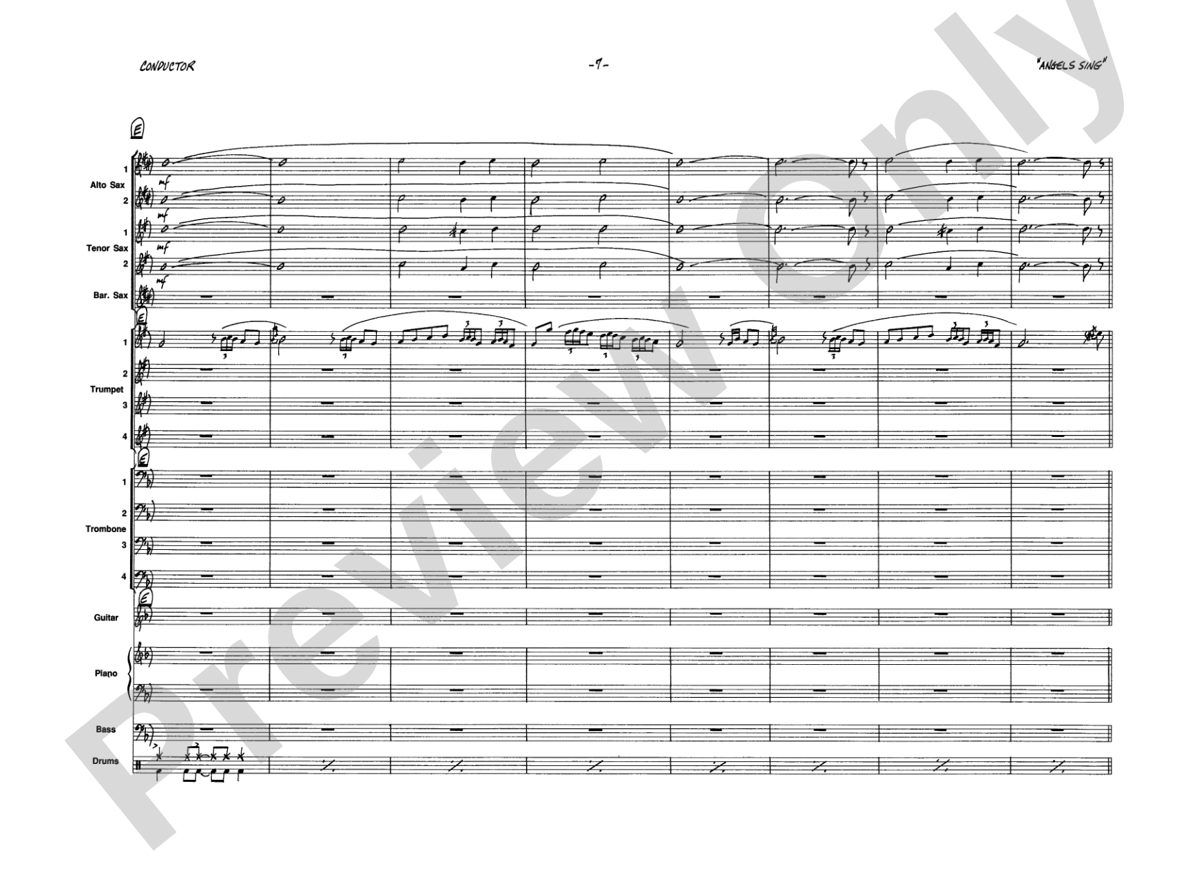 And the Angels Sing: Vocal Solo with Jazz Ensemble Conductor Score & Parts