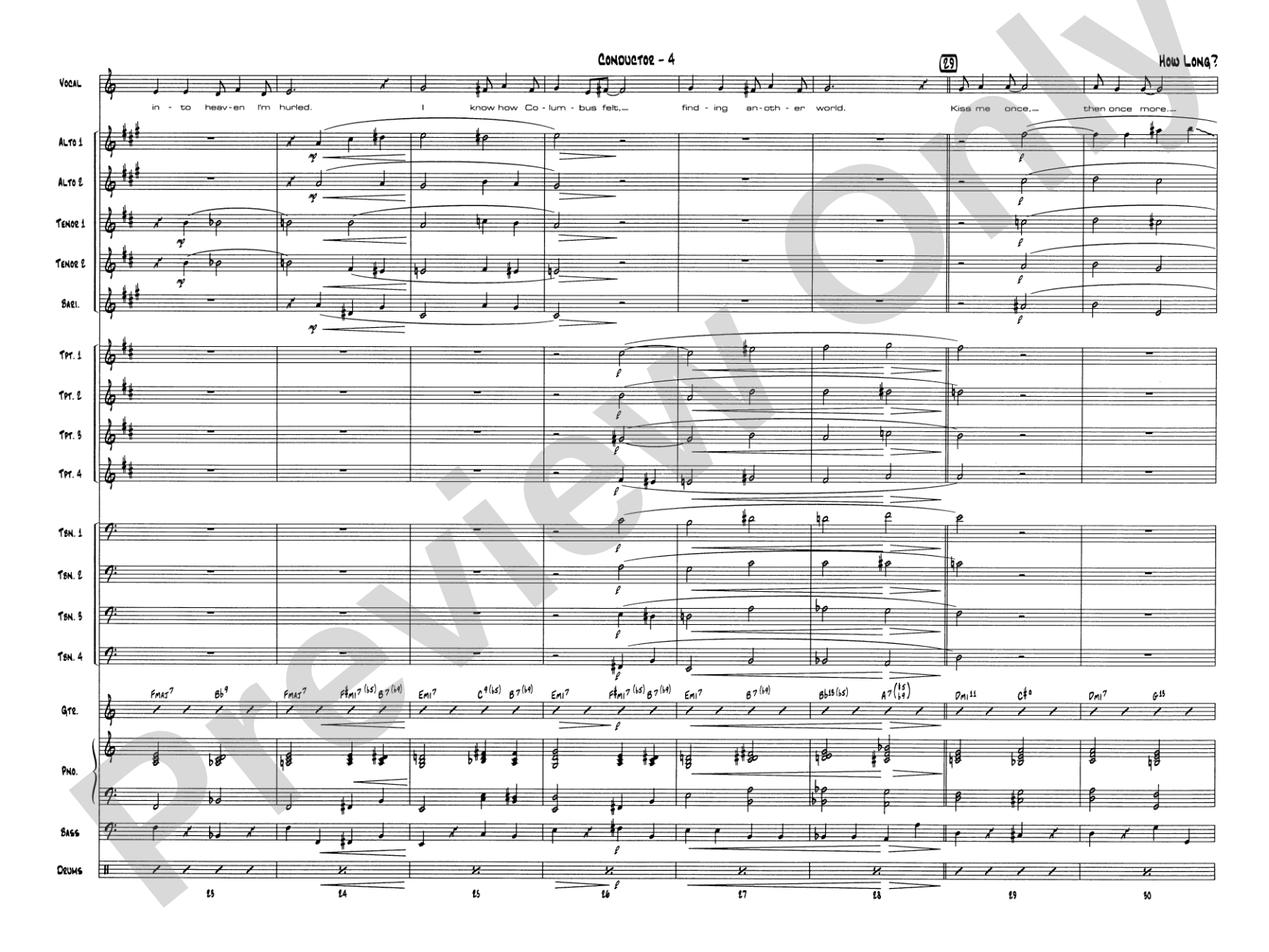 How Long Has This Been Going On: Vocal Solo with Jazz Ensemble Conductor Score & Parts