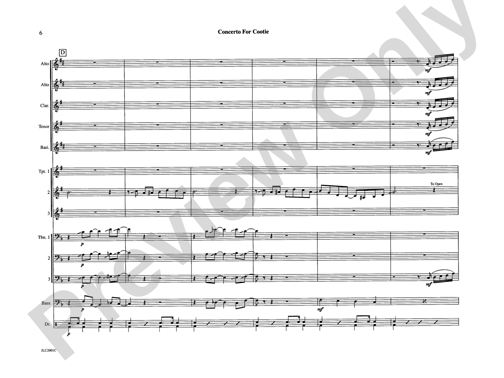 Concerto for Cootie: Jazz Ensemble Conductor Score & Parts