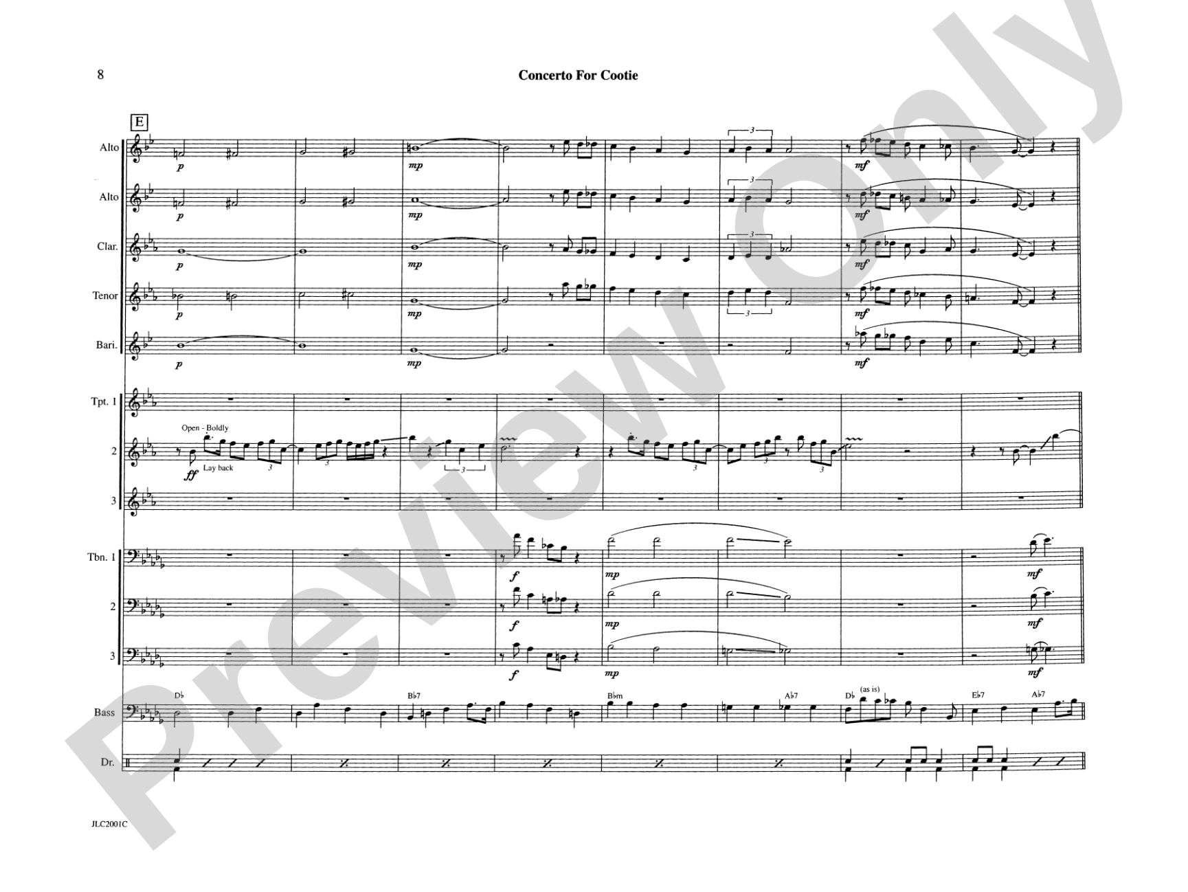 Concerto for Cootie: Jazz Ensemble Conductor Score & Parts