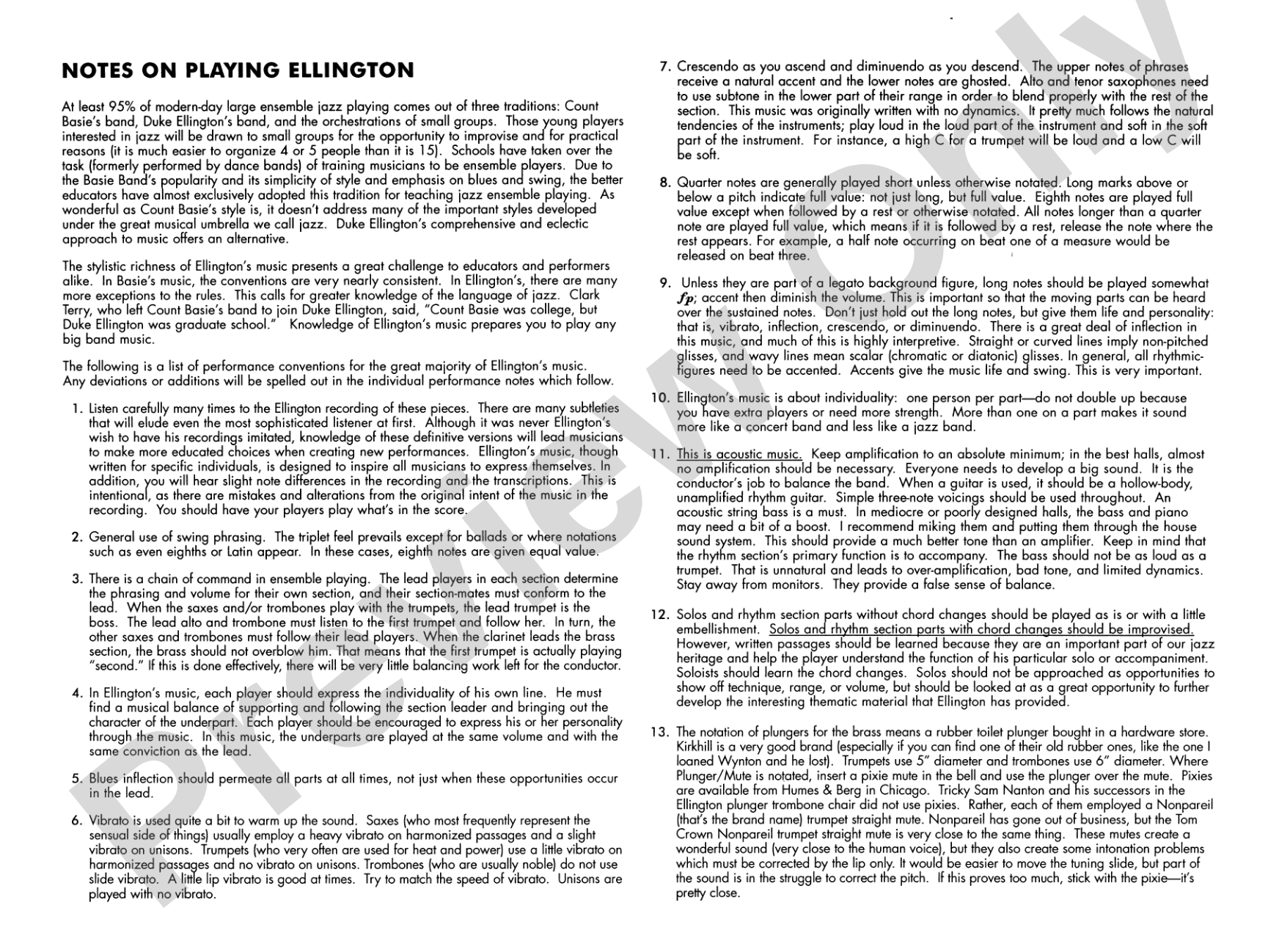 Concerto for Cootie: Jazz Ensemble Conductor Score & Parts