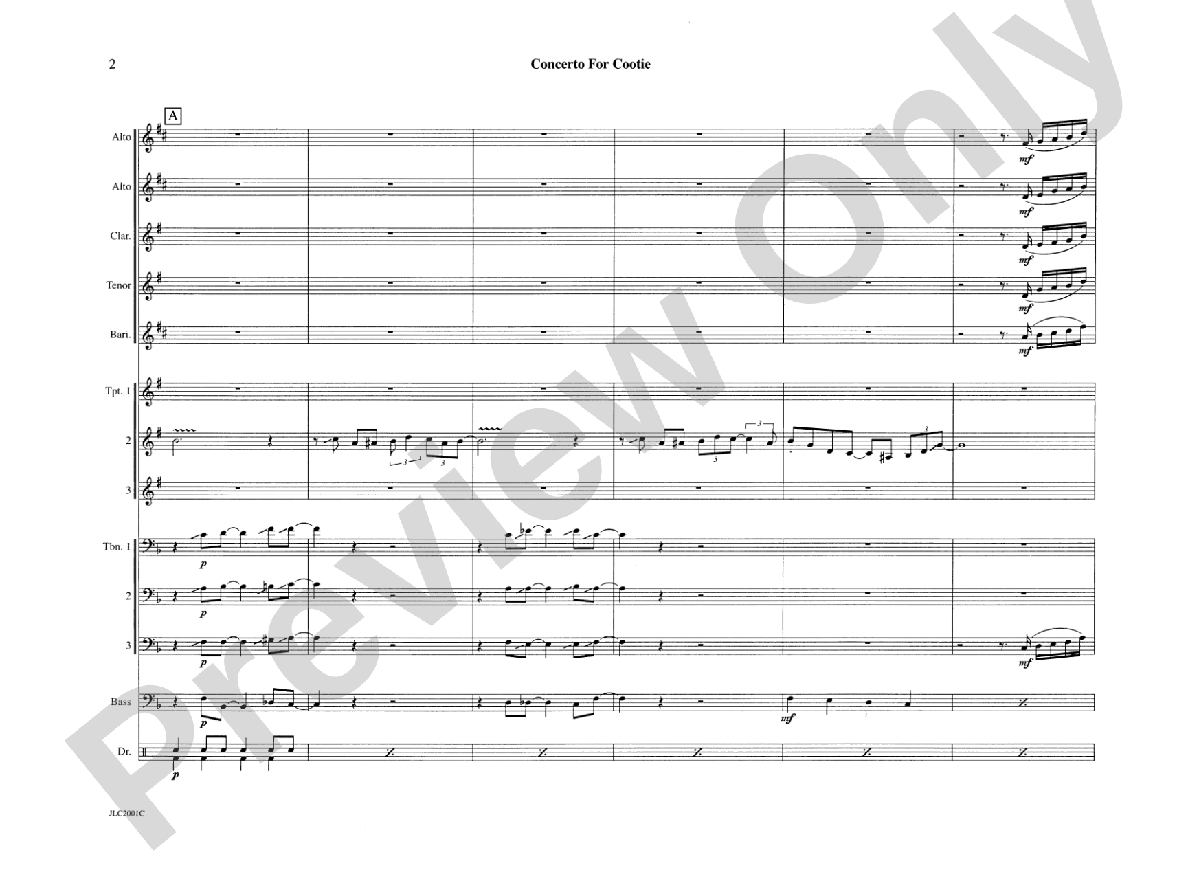 Concerto for Cootie: Jazz Ensemble Conductor Score & Parts