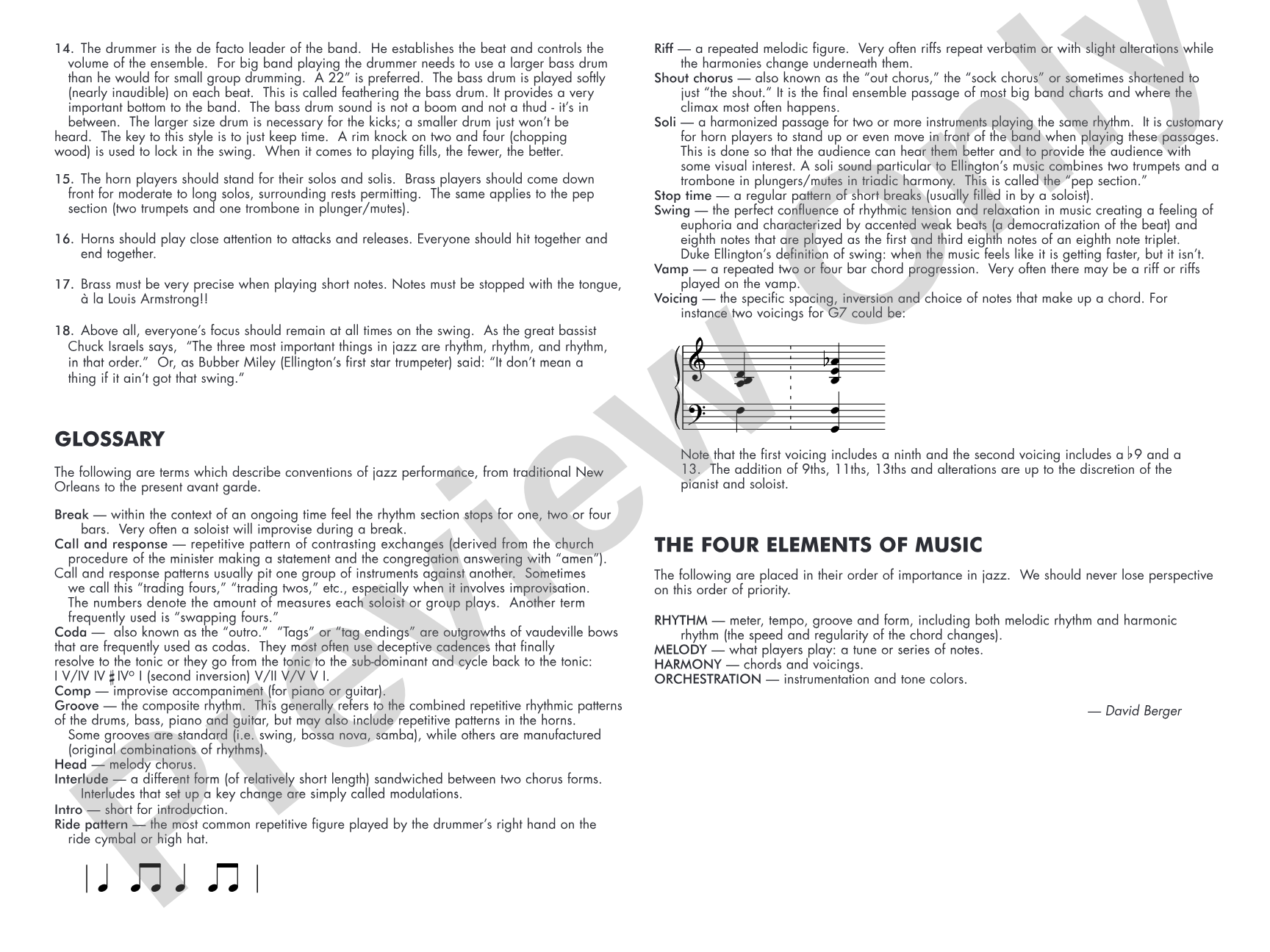 Black and Tan Fantasy: Jazz Ensemble Conductor Score & Parts