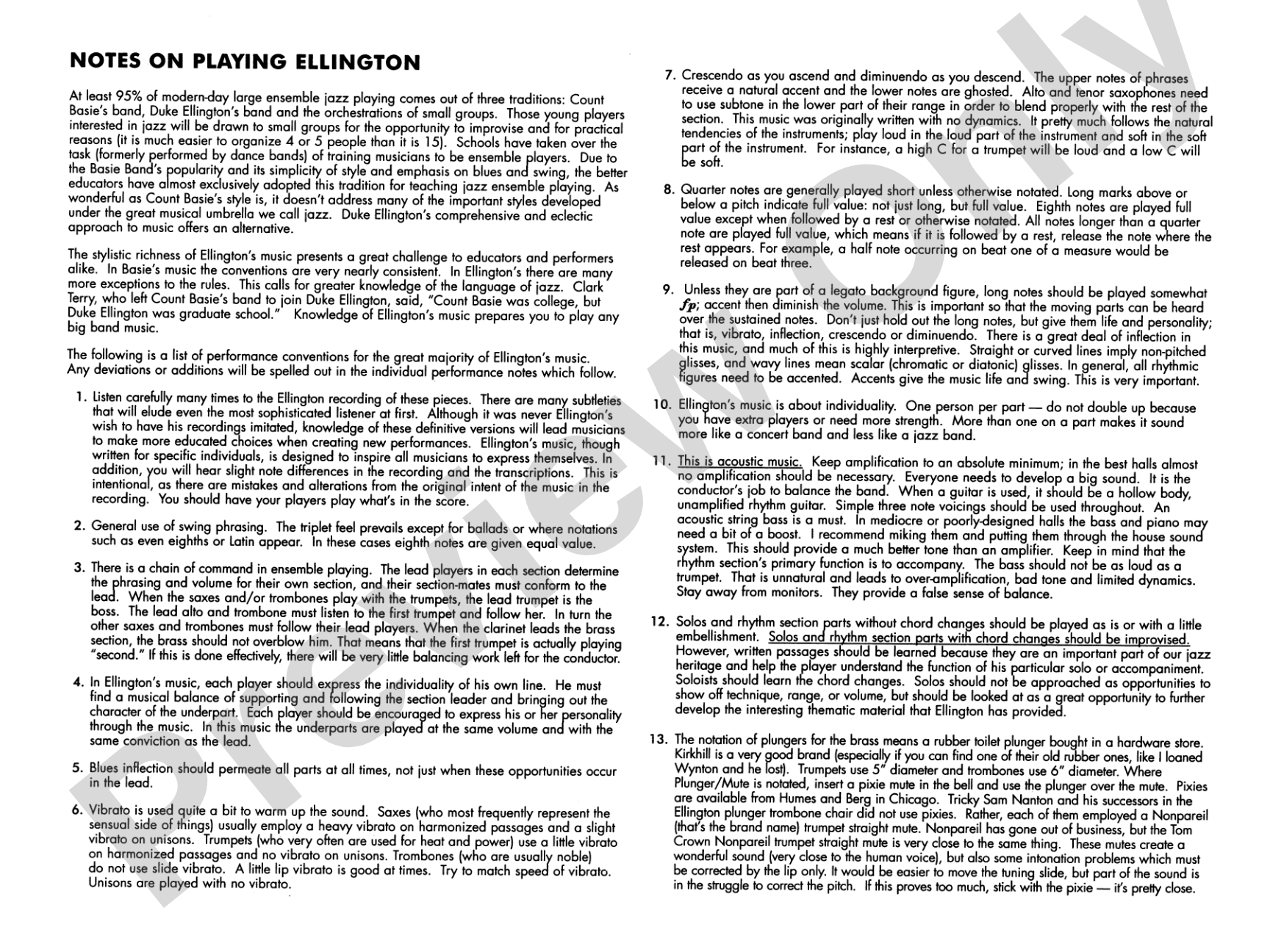 In a Mellow Tone: Jazz Ensemble Conductor Score & Parts