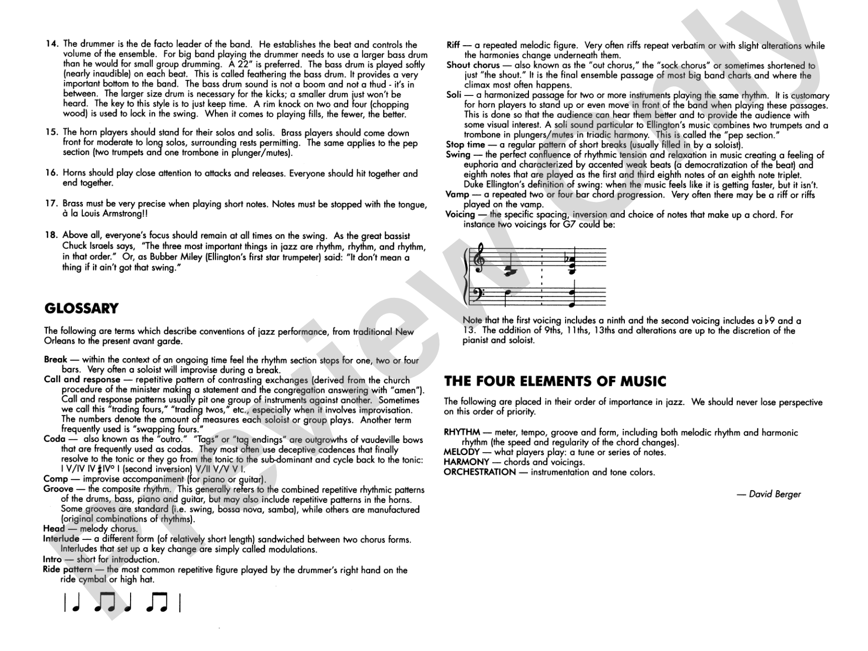 In a Mellow Tone: Jazz Ensemble Conductor Score & Parts