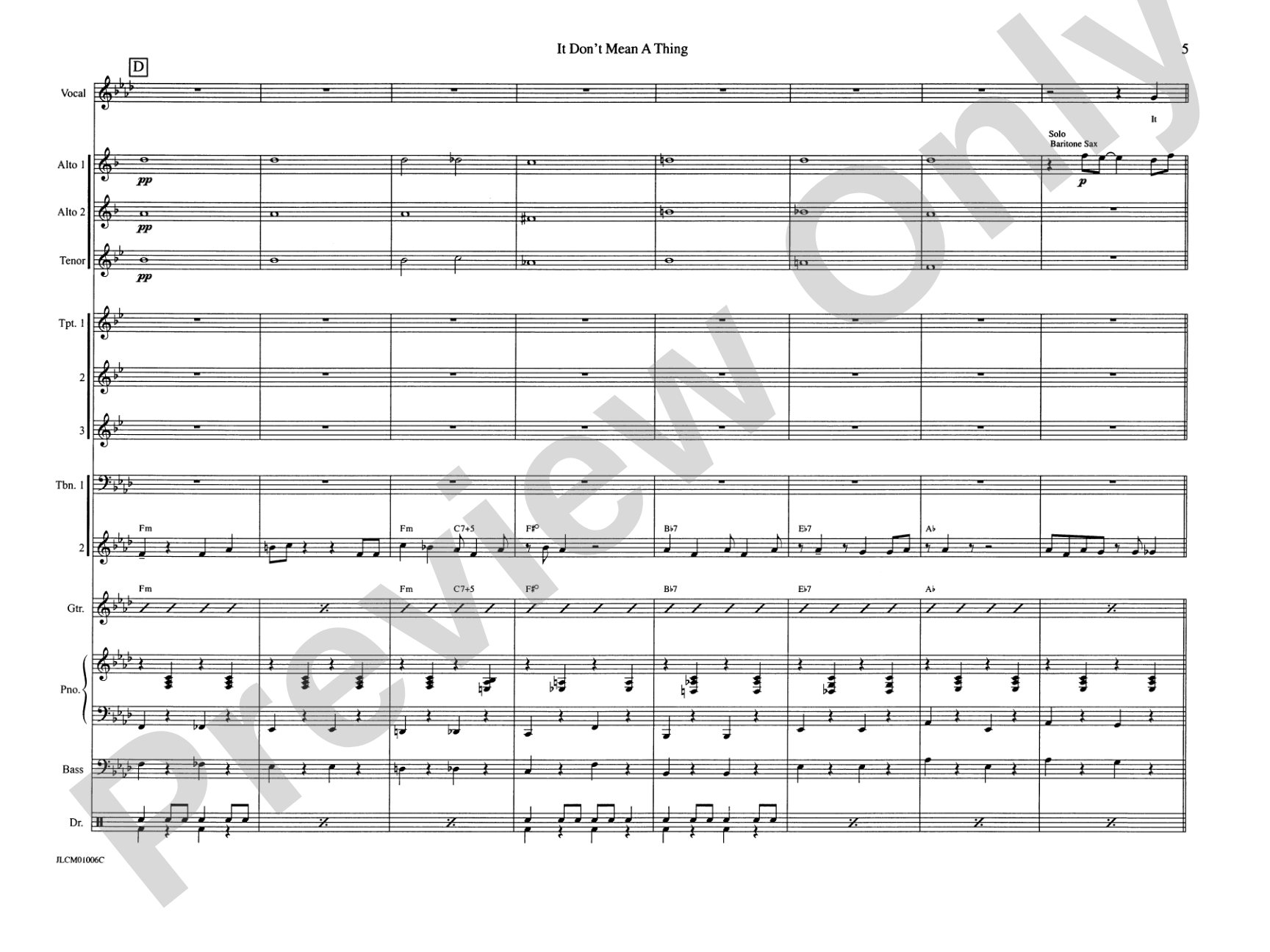 It Don't Mean a Thing If It Ain't Got That Swing: Jazz Ensemble Conductor Score & Parts