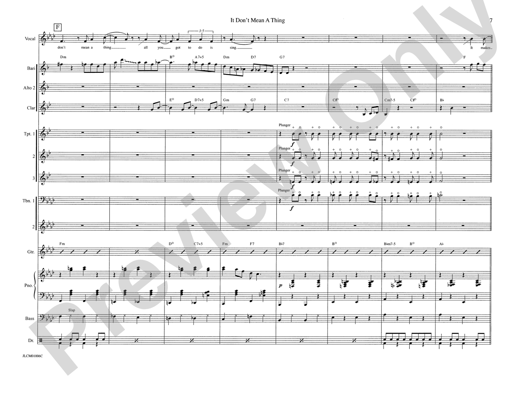 It Don't Mean a Thing If It Ain't Got That Swing: Jazz Ensemble Conductor Score & Parts