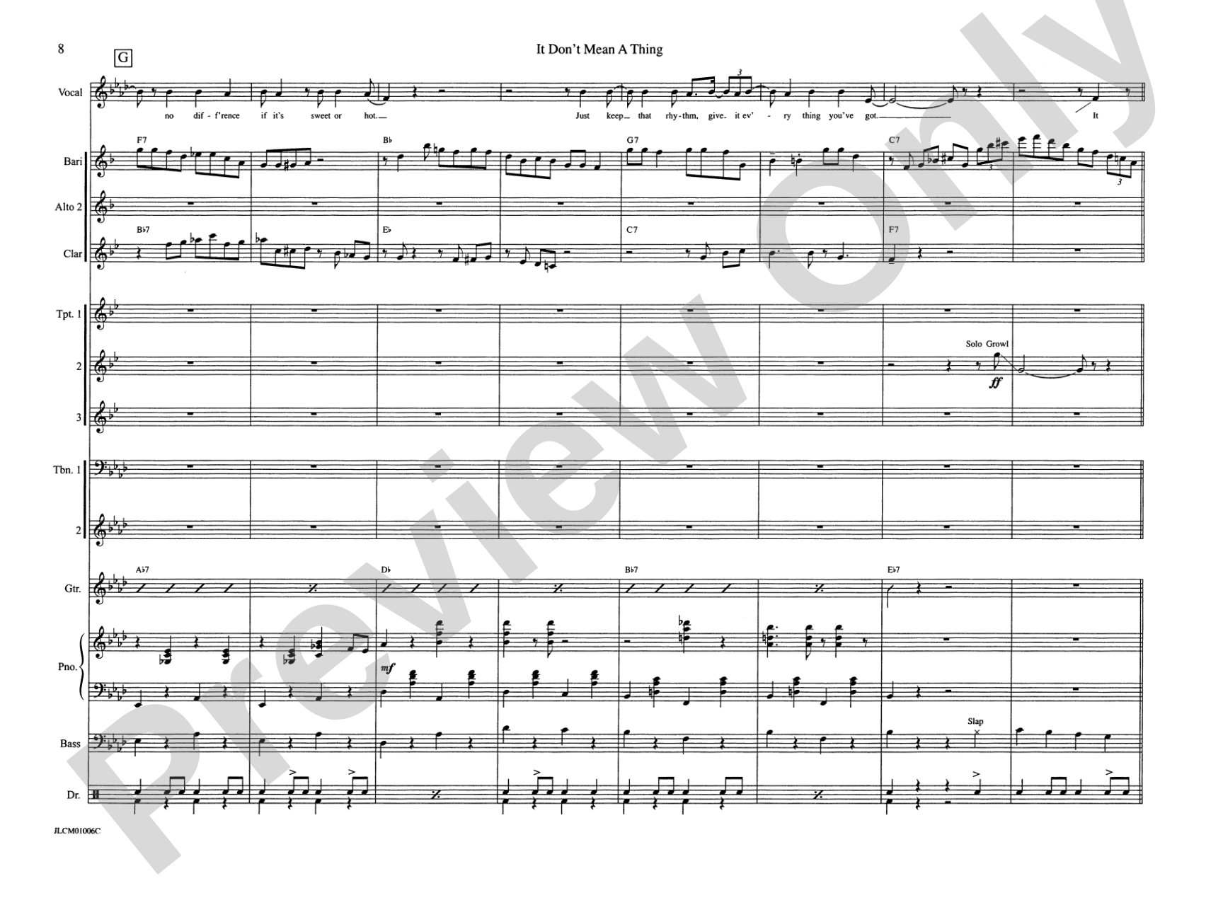 It Don't Mean a Thing If It Ain't Got That Swing: Jazz Ensemble Conductor Score & Parts