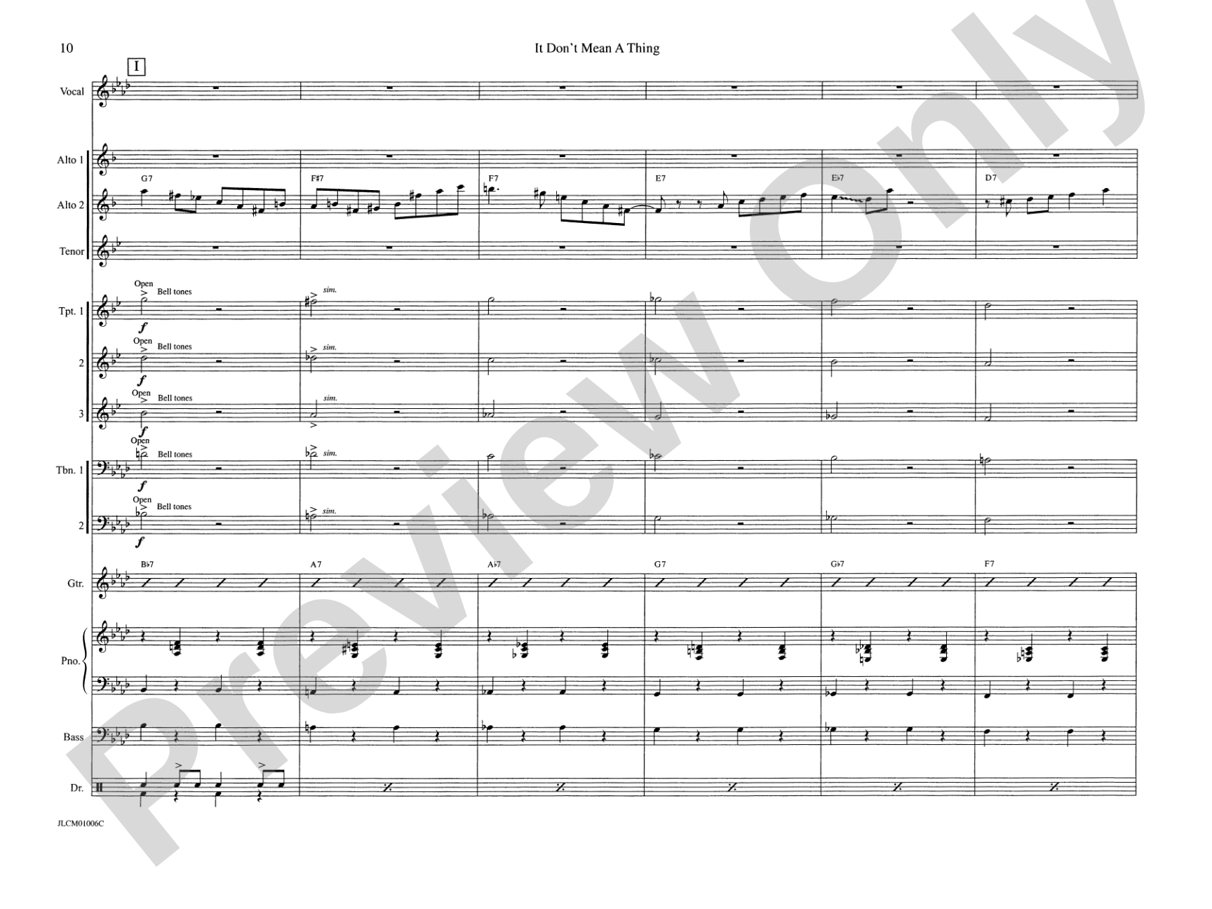 It Don't Mean a Thing If It Ain't Got That Swing: Jazz Ensemble Conductor Score & Parts