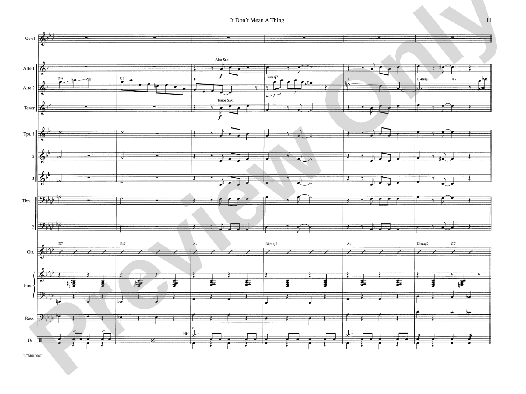 It Don't Mean a Thing If It Ain't Got That Swing: Jazz Ensemble Conductor Score & Parts