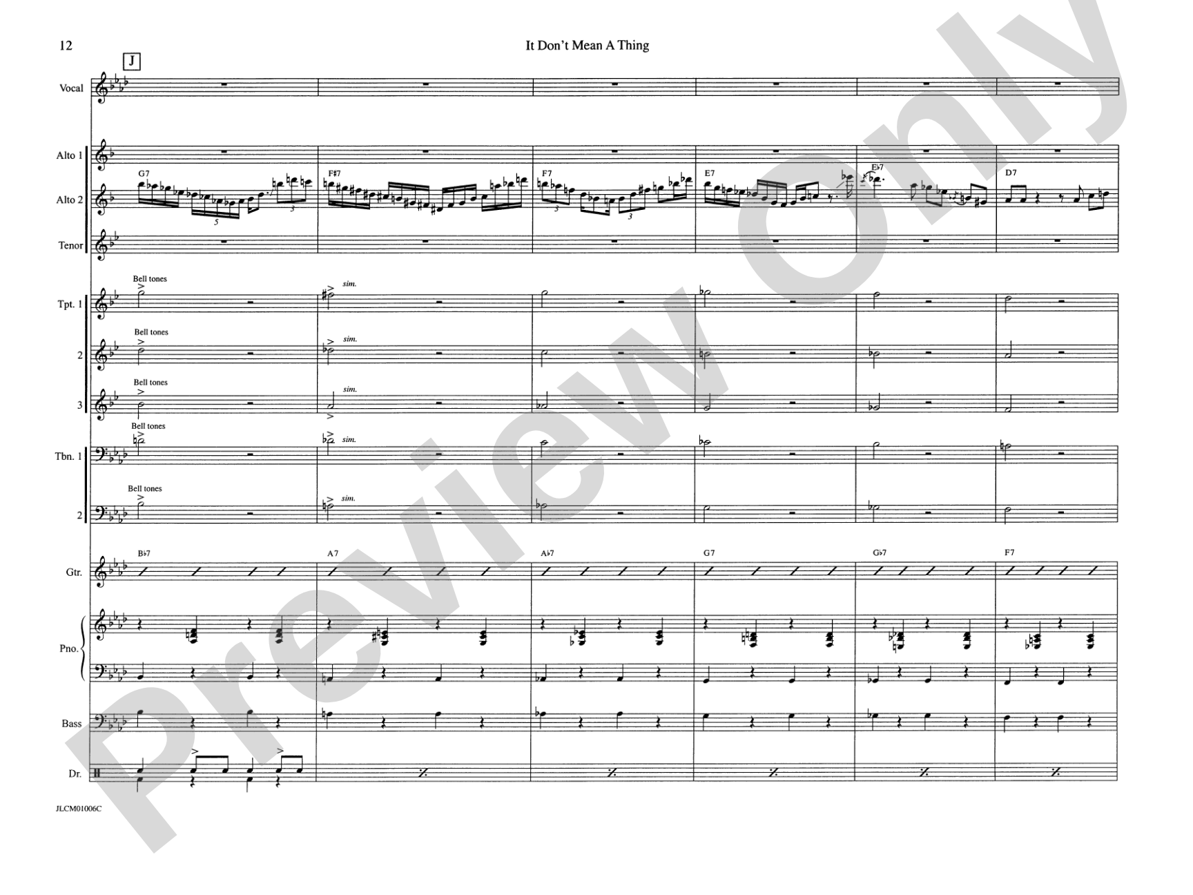 It Don't Mean a Thing If It Ain't Got That Swing: Jazz Ensemble Conductor Score & Parts