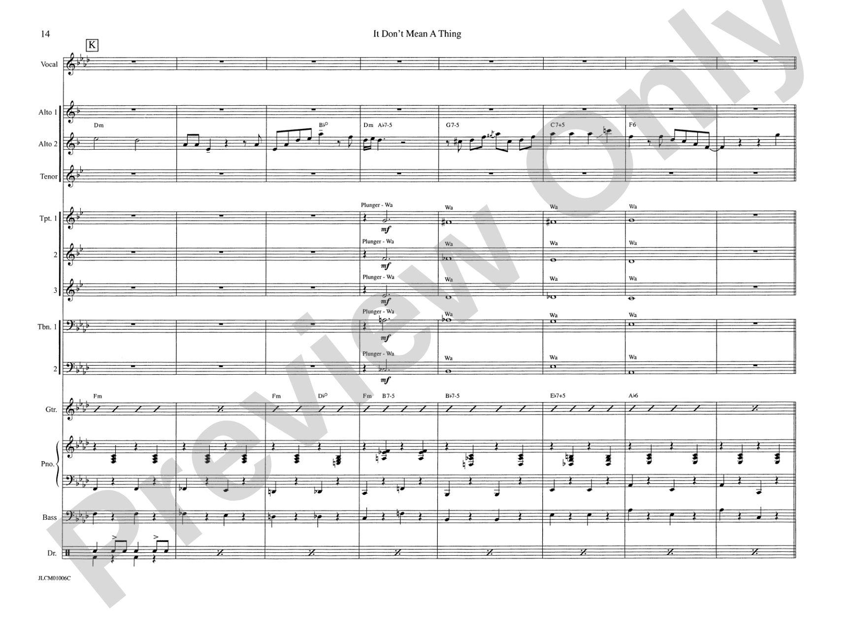 It Don't Mean a Thing If It Ain't Got That Swing: Jazz Ensemble Conductor Score & Parts