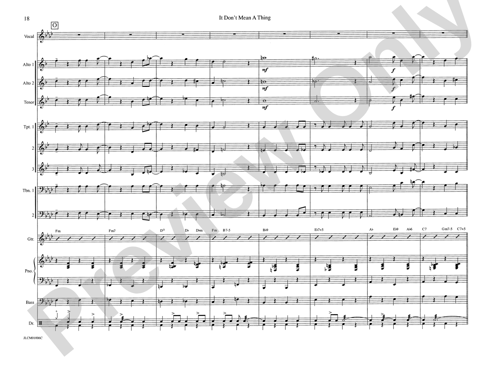 It Don't Mean a Thing If It Ain't Got That Swing: Jazz Ensemble Conductor Score & Parts