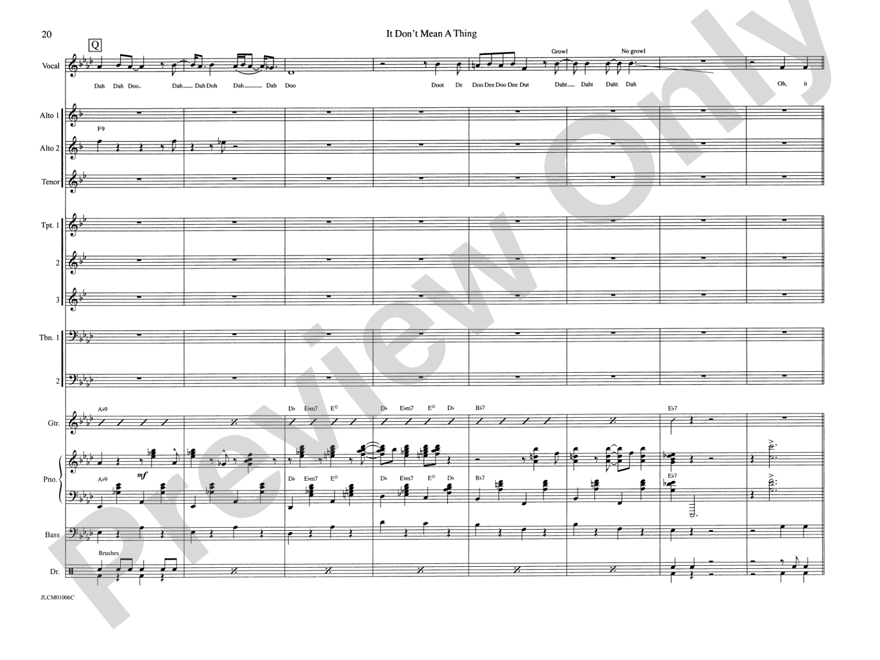 It Don't Mean a Thing If It Ain't Got That Swing: Jazz Ensemble Conductor Score & Parts