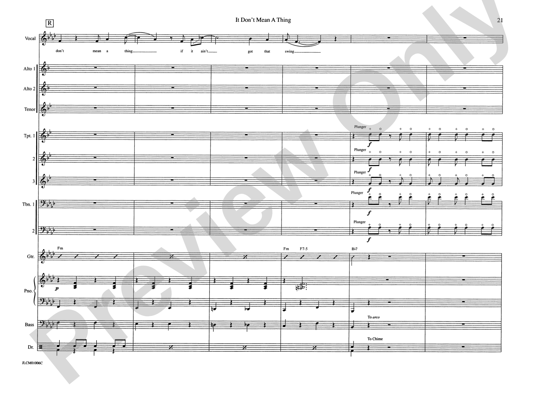 It Don't Mean a Thing If It Ain't Got That Swing: Jazz Ensemble Conductor Score & Parts