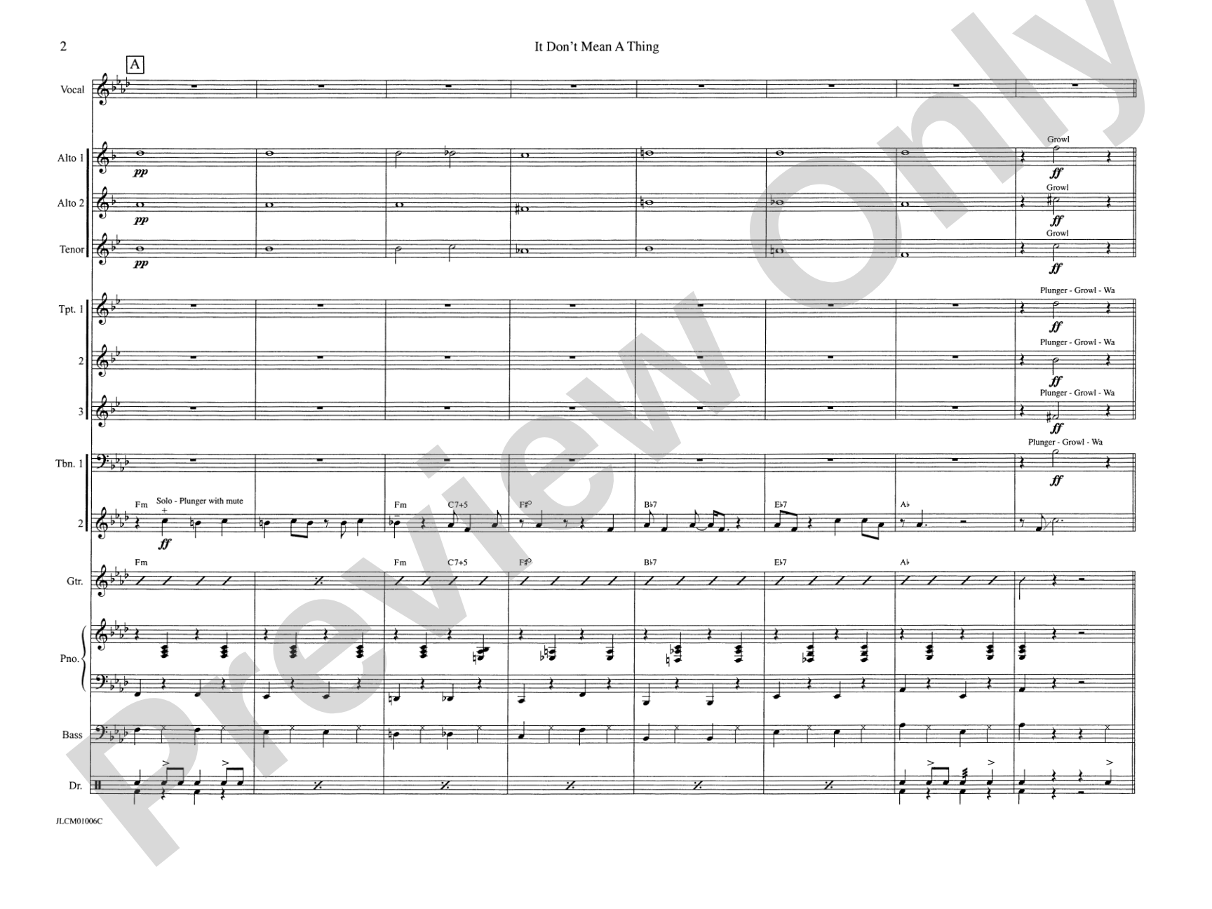 It Don't Mean a Thing If It Ain't Got That Swing: Jazz Ensemble Conductor Score & Parts
