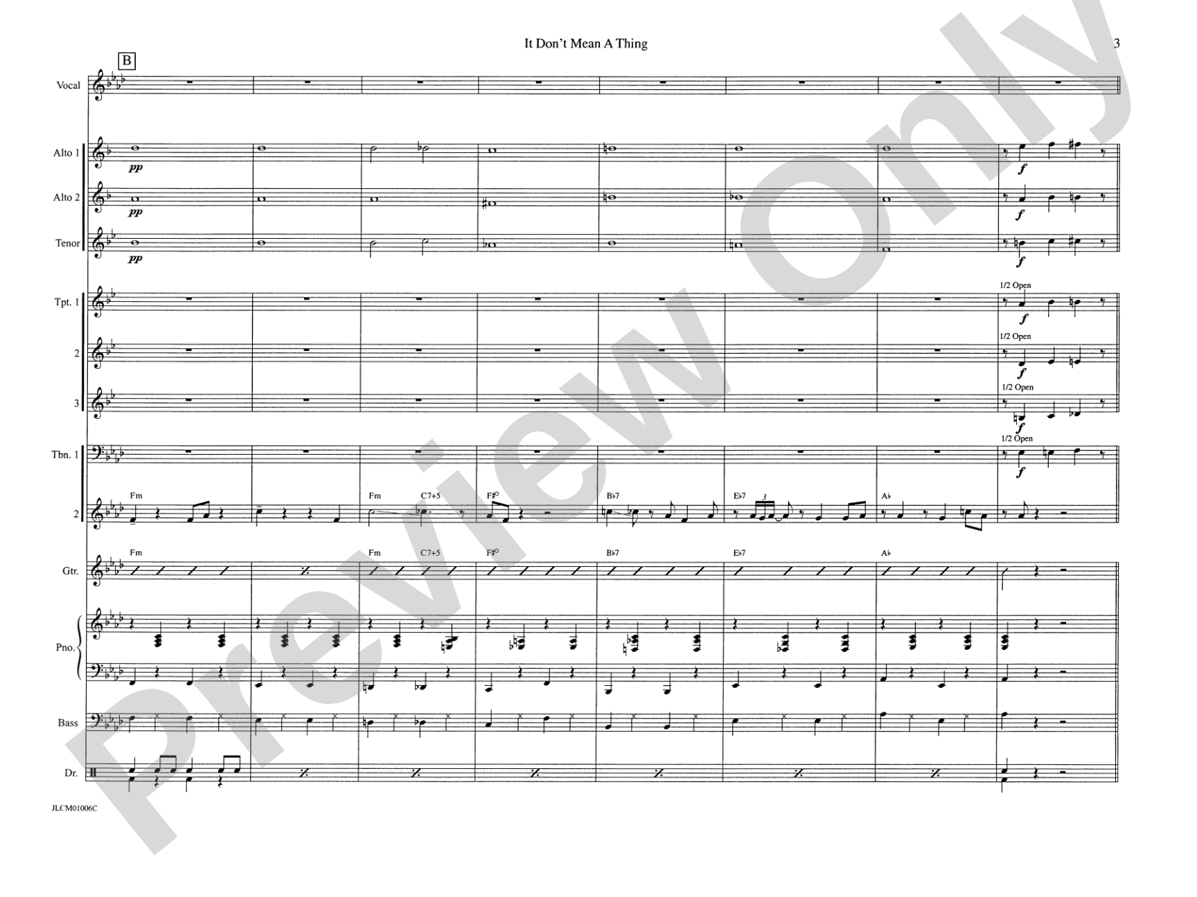 It Don't Mean a Thing If It Ain't Got That Swing: Jazz Ensemble Conductor Score & Parts