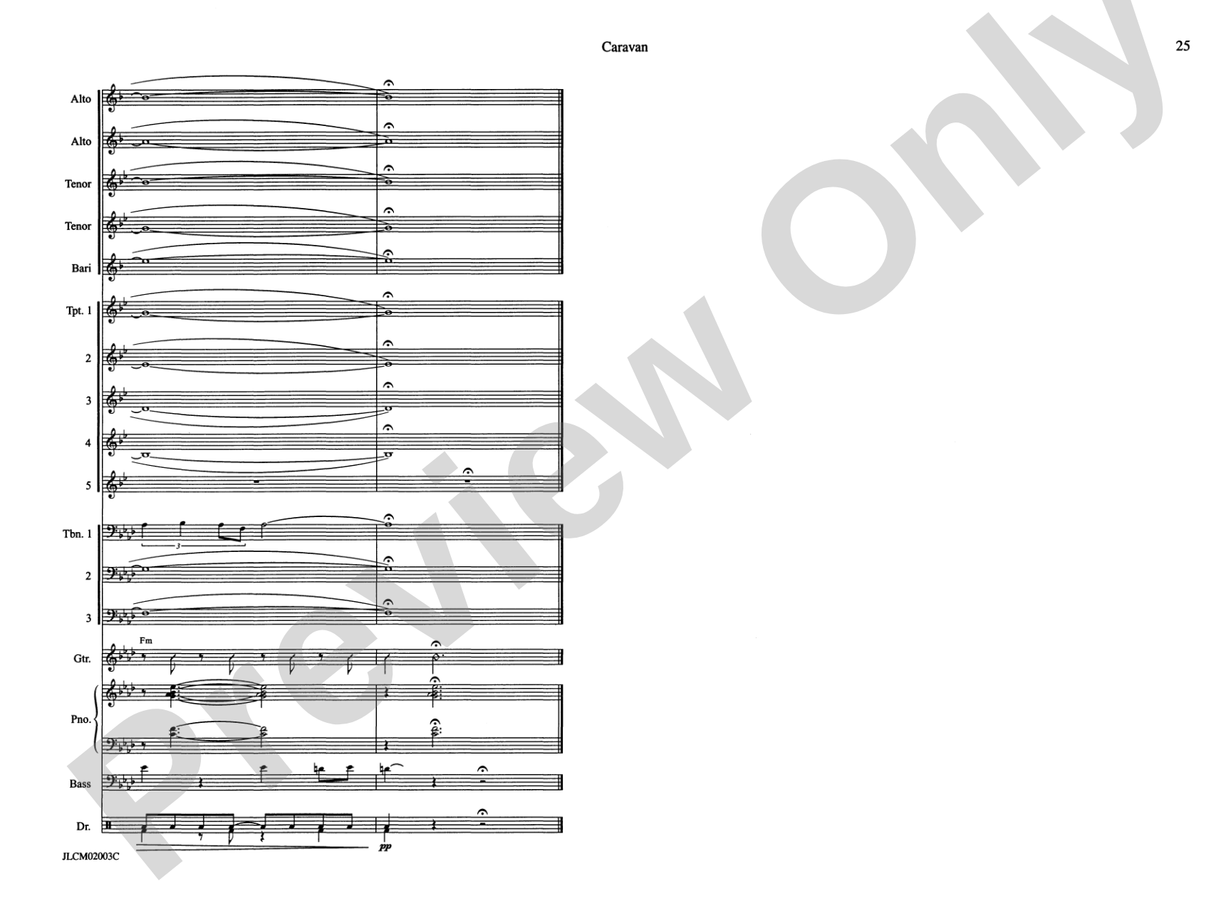 Caravan: Jazz Ensemble Conductor Score & Parts