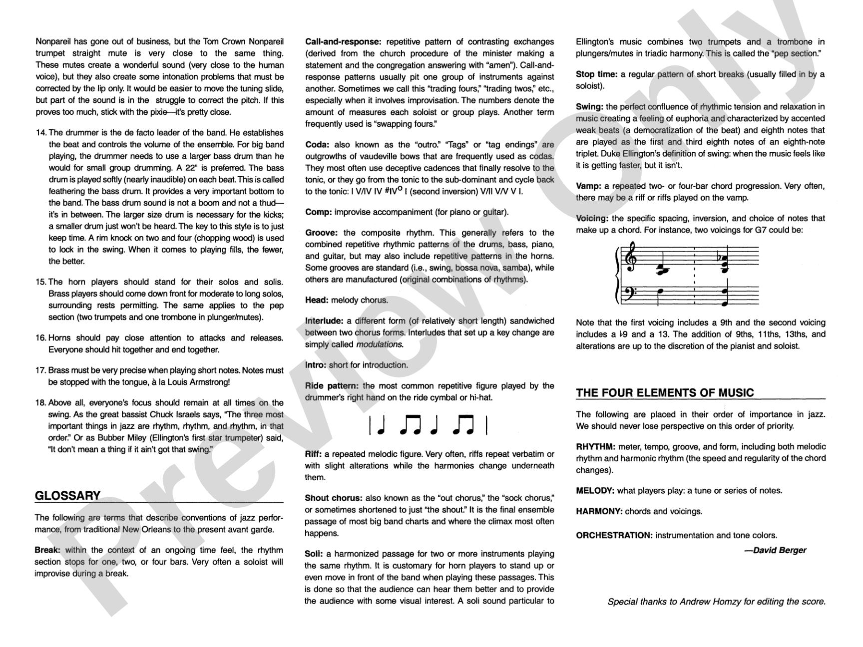 Caravan: Jazz Ensemble Conductor Score & Parts