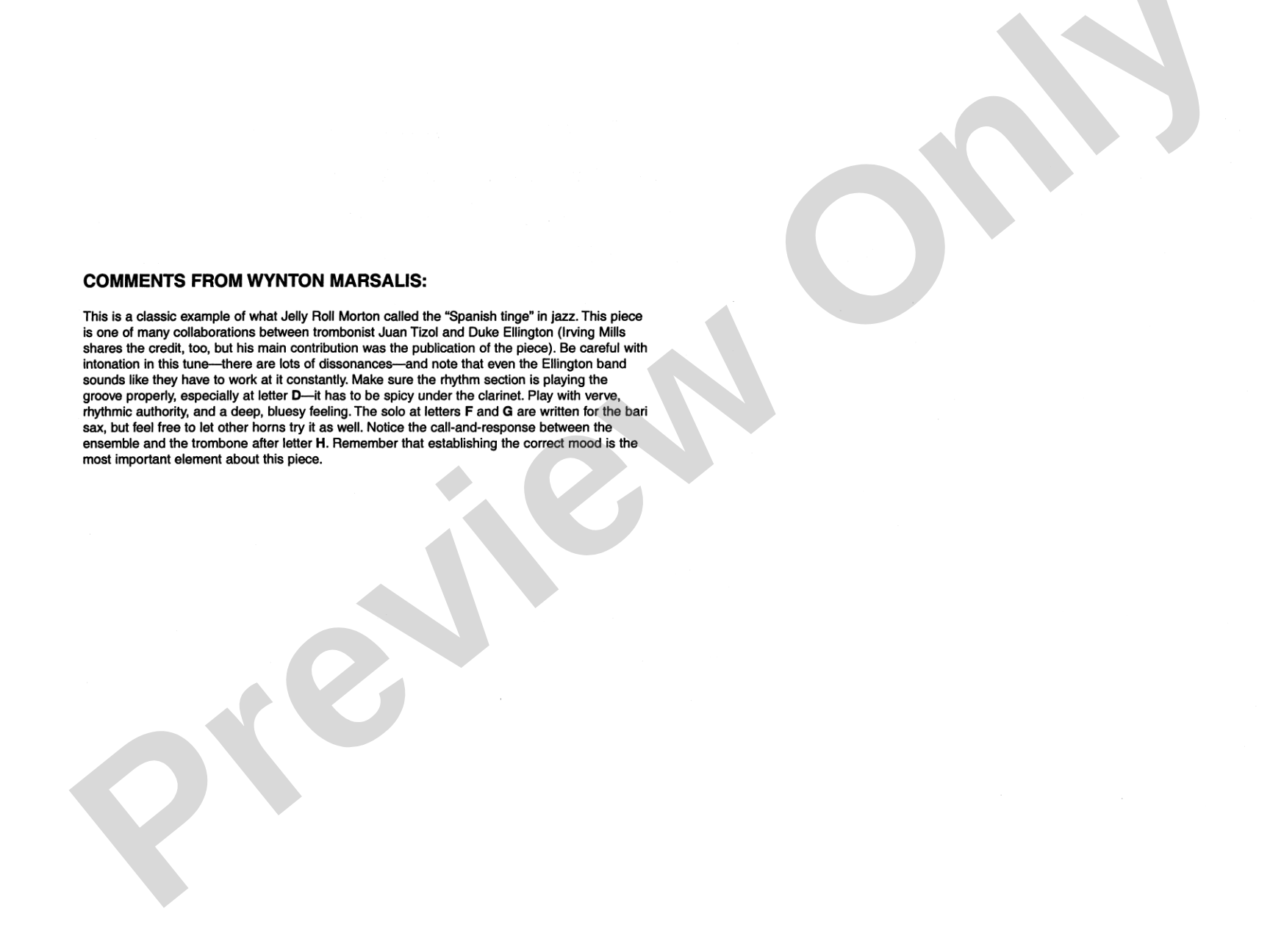 Caravan: Jazz Ensemble Conductor Score & Parts