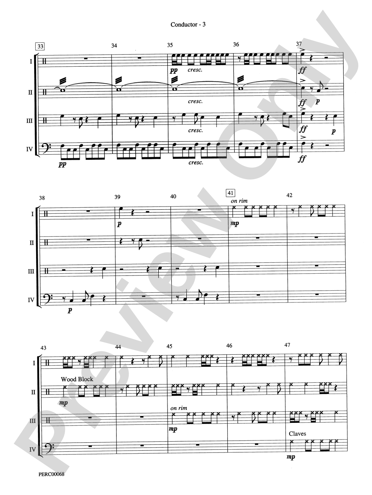 Dimensions III: Percussion Ensemble Conductor Score & Parts