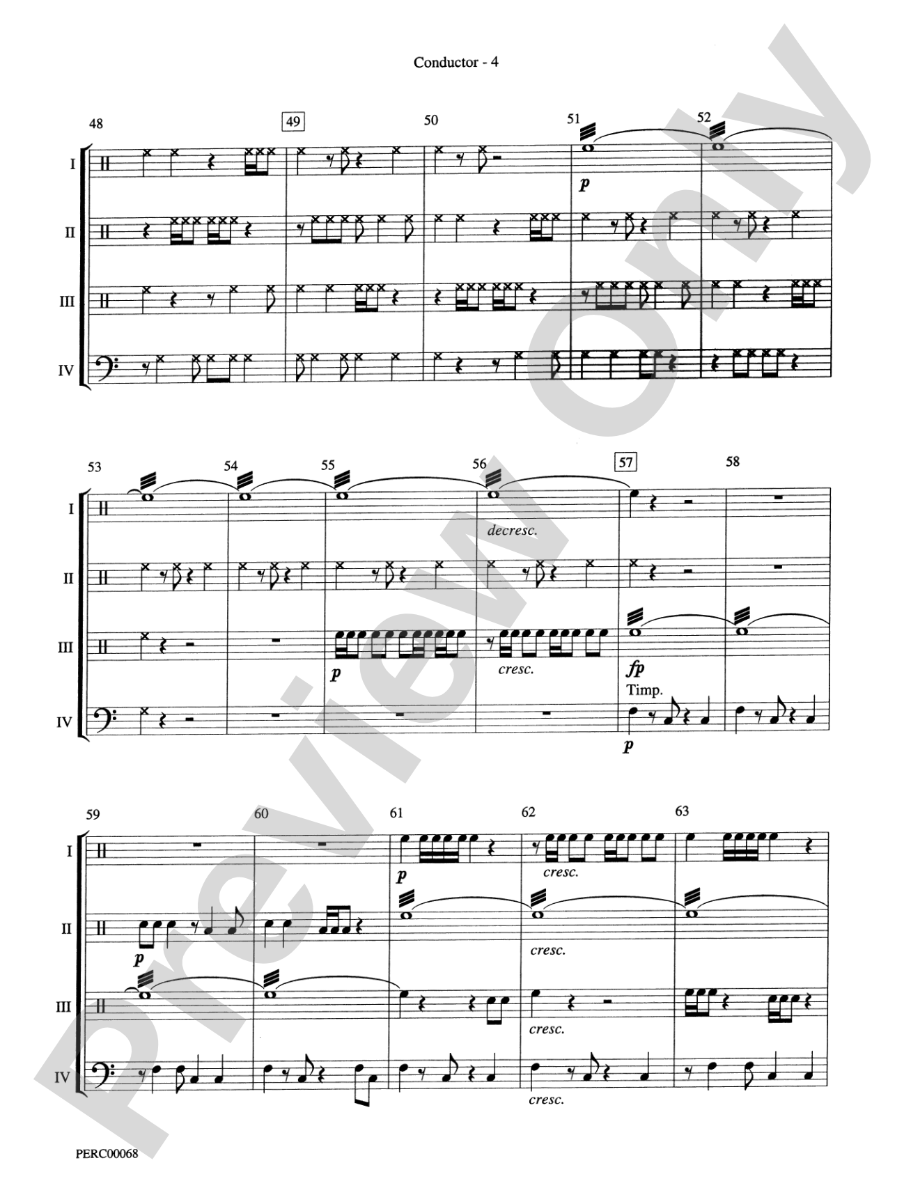 Dimensions III: Percussion Ensemble Conductor Score & Parts