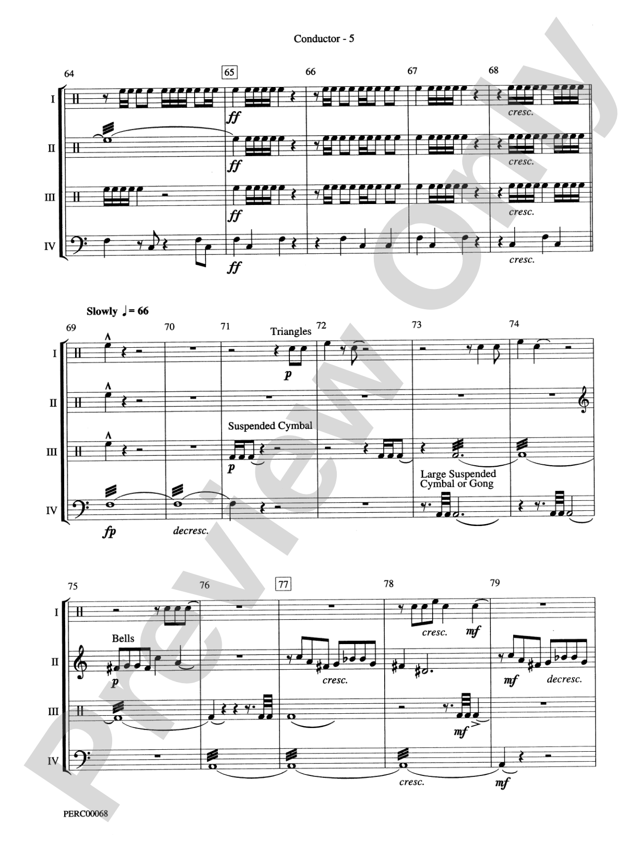 Dimensions III: Percussion Ensemble Conductor Score & Parts