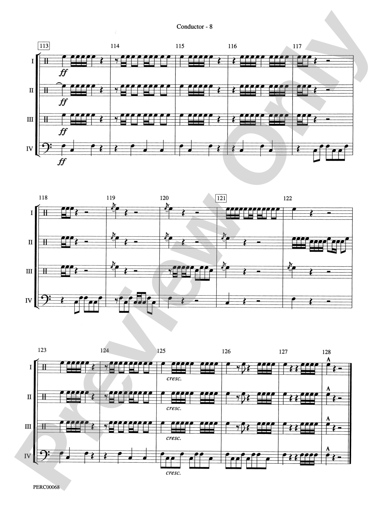 Dimensions III: Percussion Ensemble Conductor Score & Parts