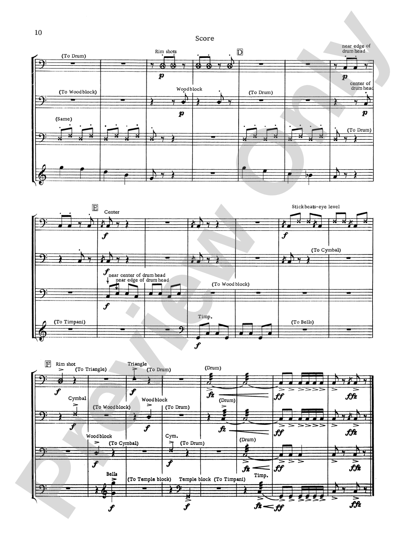 Suite for Percussion: Percussion Ensemble Book