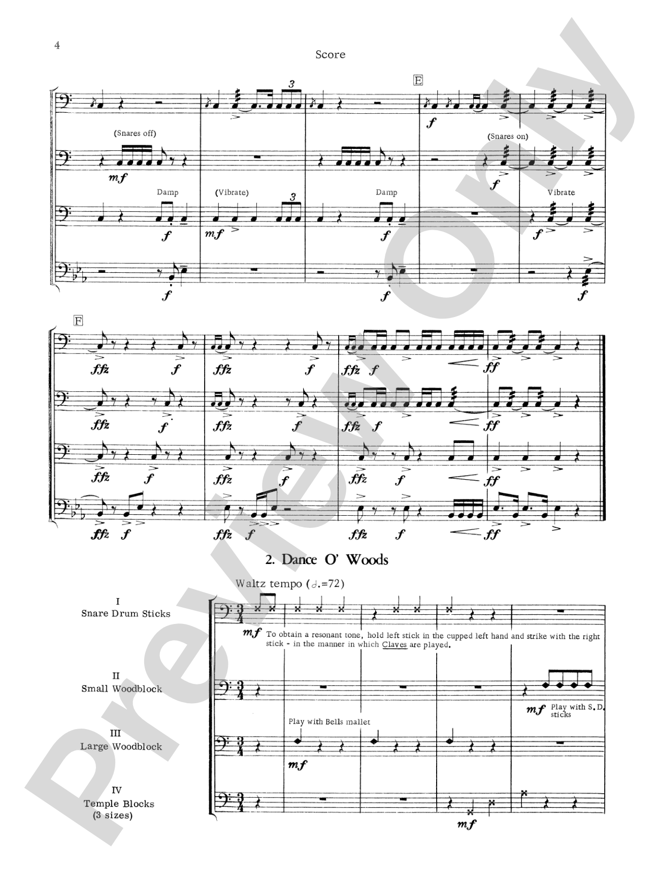 Suite for Percussion: Percussion Ensemble Book
