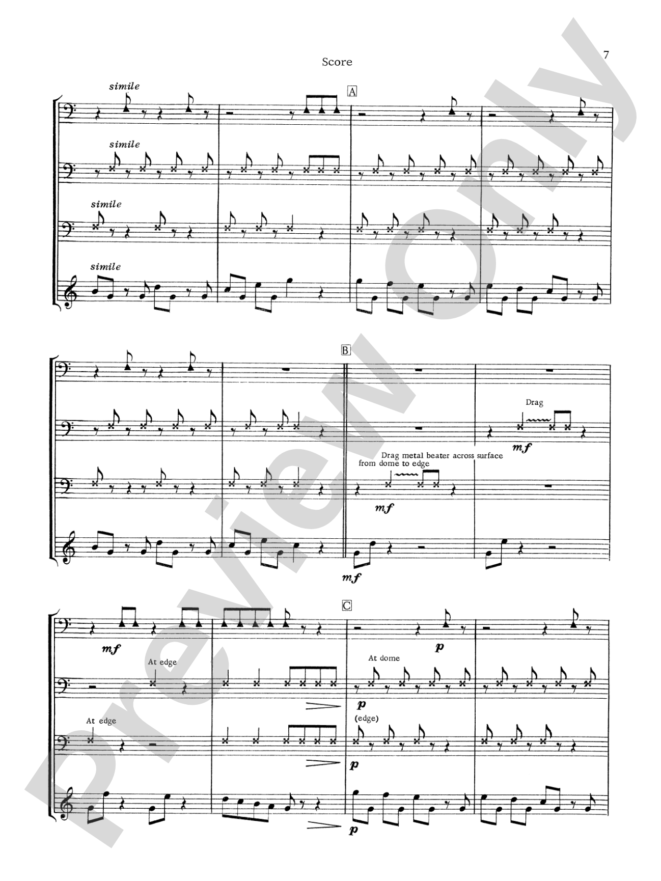 Suite for Percussion: Percussion Ensemble Book
