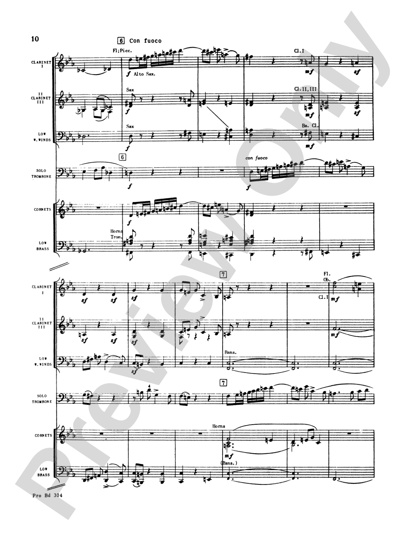 Morceau Symphonique (Trombone Solo and Band): Concert Band Conductor Score & Parts