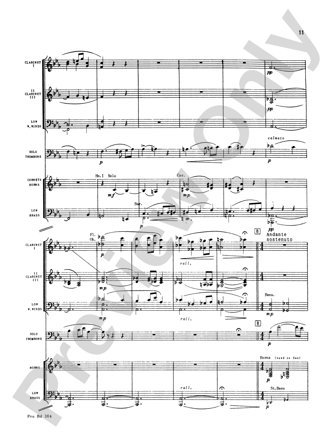 Morceau Symphonique (Trombone Solo and Band): Concert Band Conductor Score & Parts