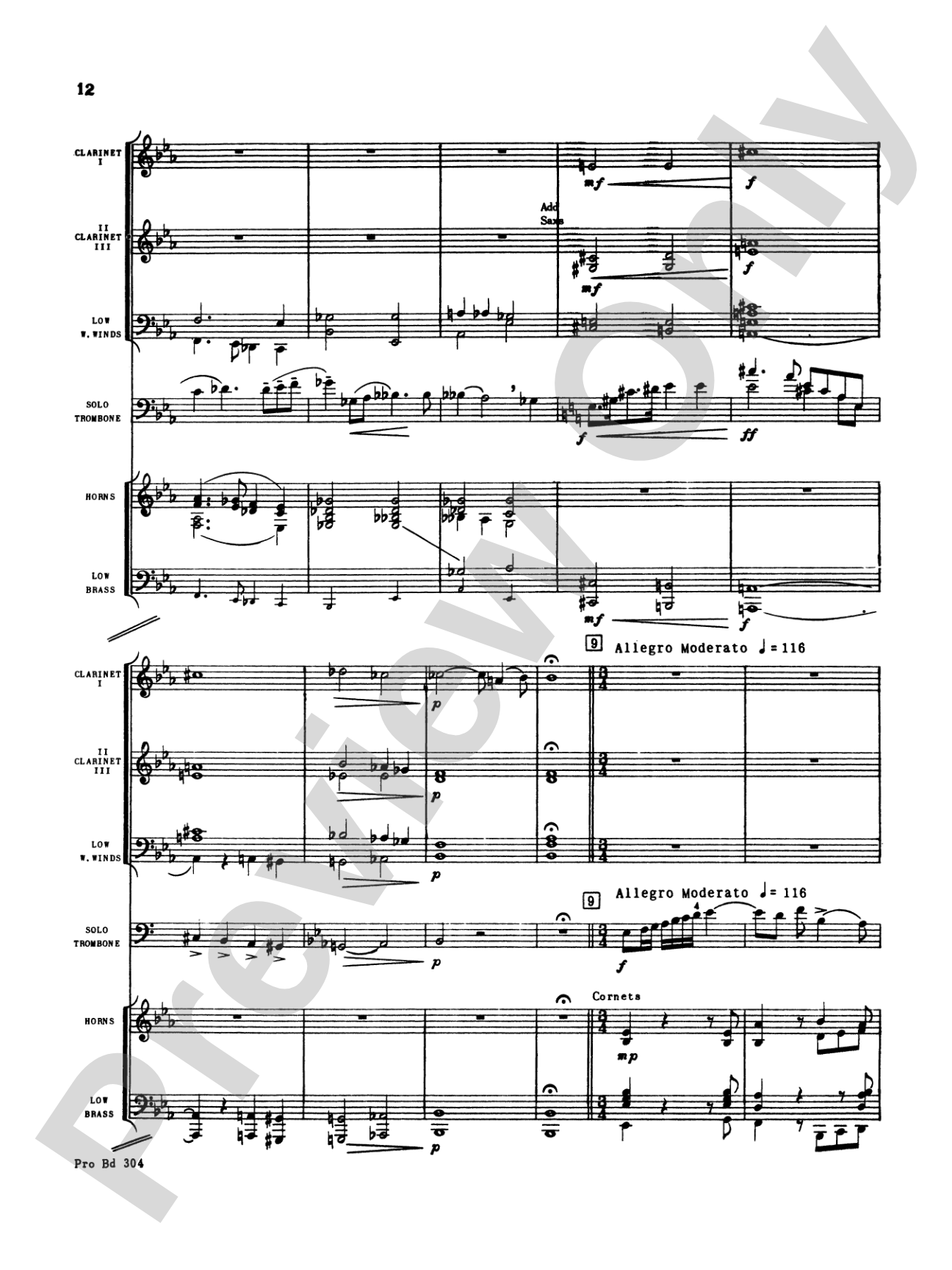 Morceau Symphonique (Trombone Solo and Band): Concert Band Conductor Score & Parts