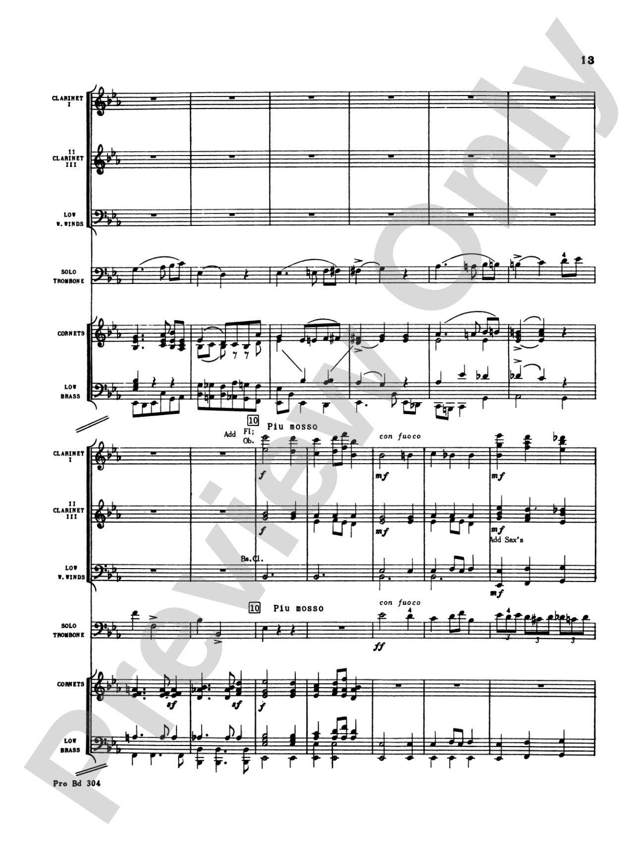 Morceau Symphonique (Trombone Solo and Band): Concert Band Conductor Score & Parts