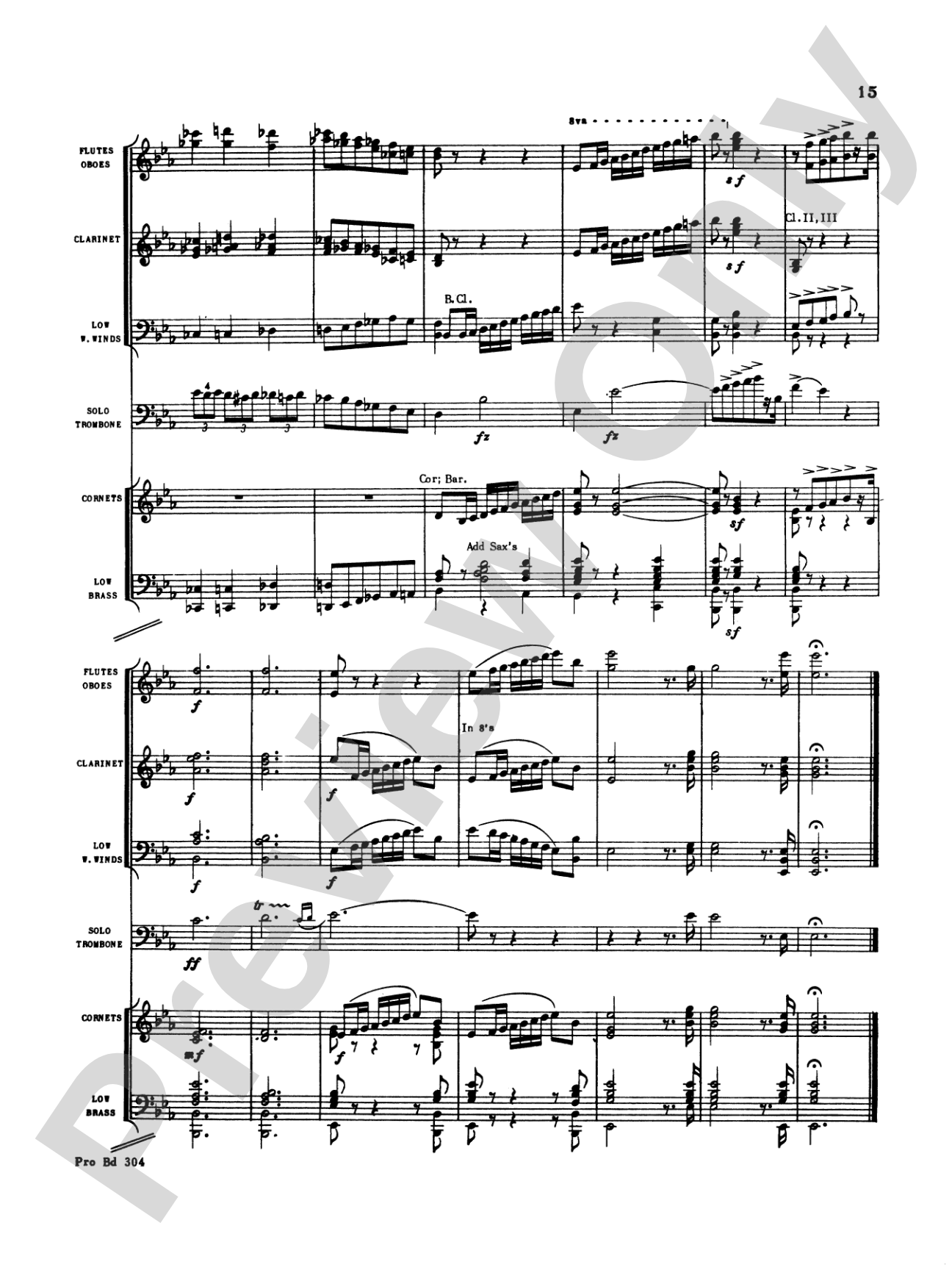 Morceau Symphonique (Trombone Solo and Band): Concert Band Conductor Score & Parts