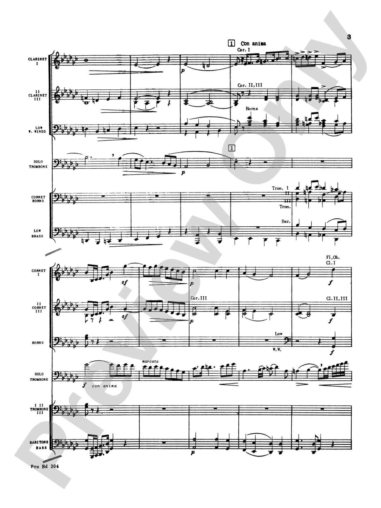 Morceau Symphonique (Trombone Solo and Band): Concert Band Conductor Score & Parts