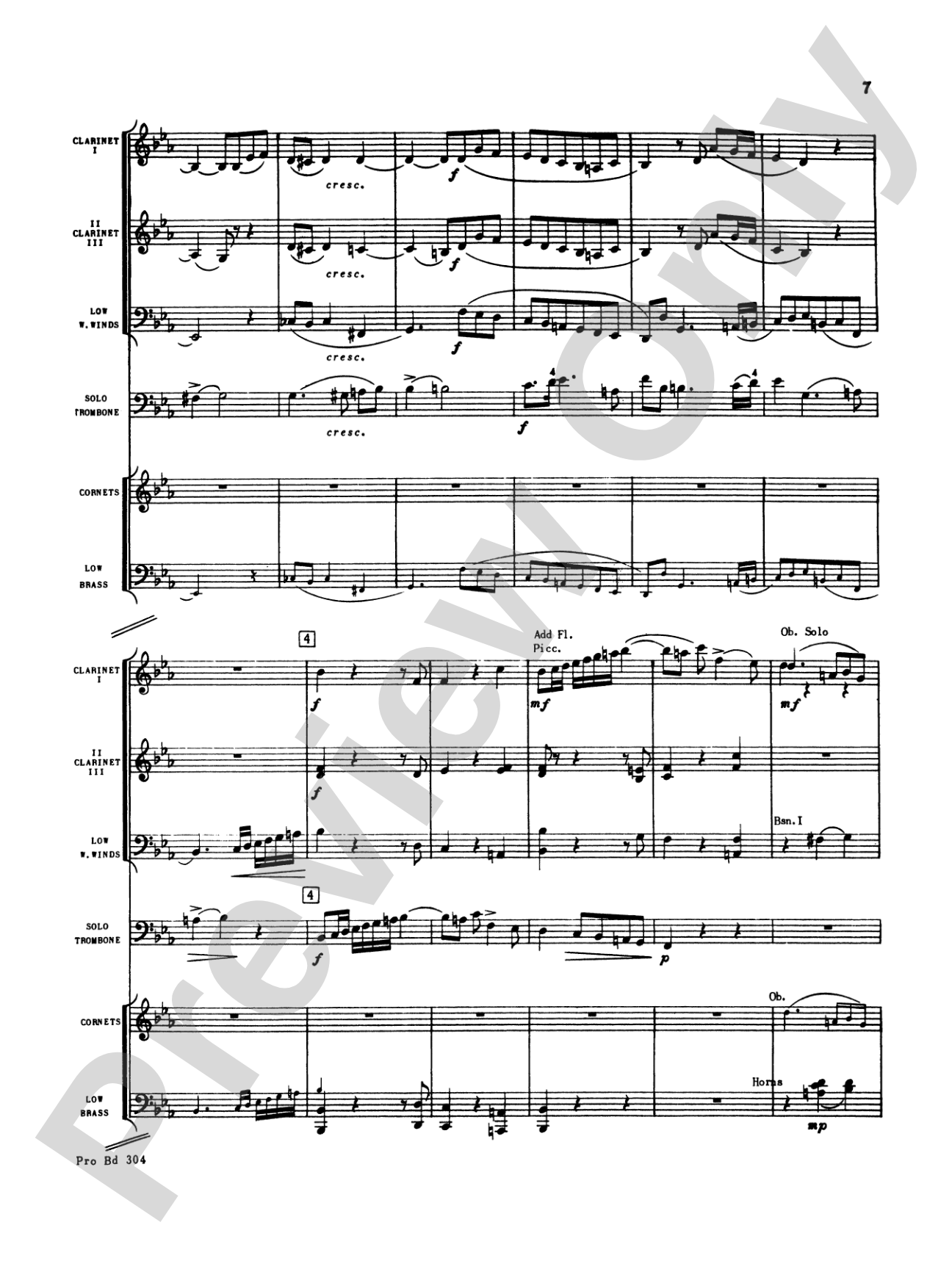 Morceau Symphonique (Trombone Solo and Band): Concert Band Conductor Score & Parts