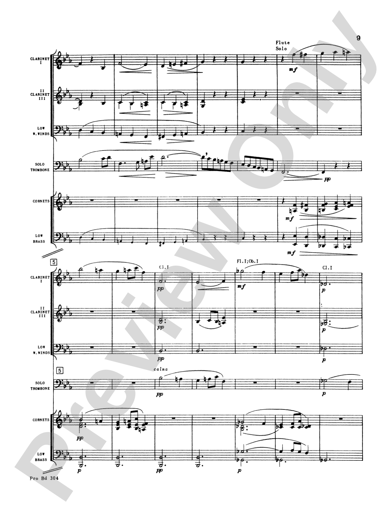 Morceau Symphonique (Trombone Solo and Band): Concert Band Conductor Score & Parts