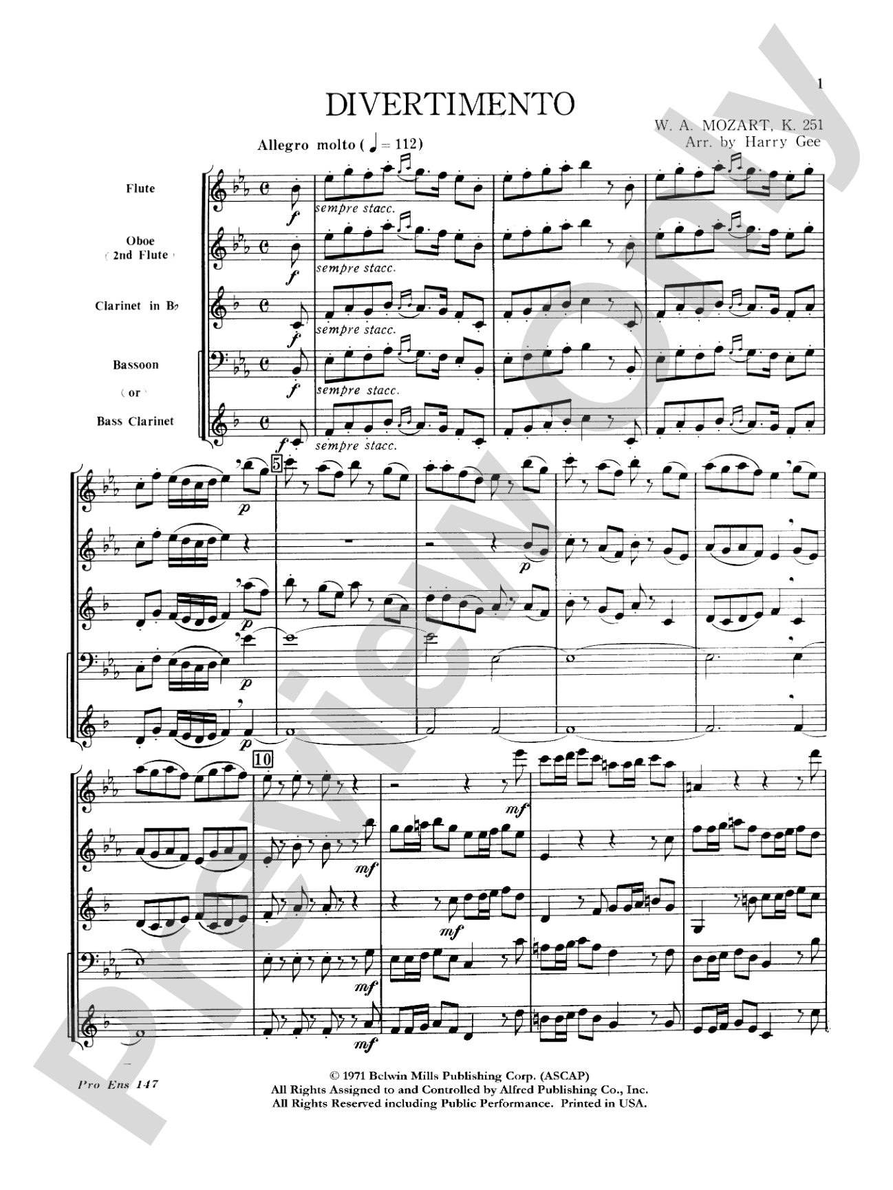 Divertimento: Woodwind Quartet
