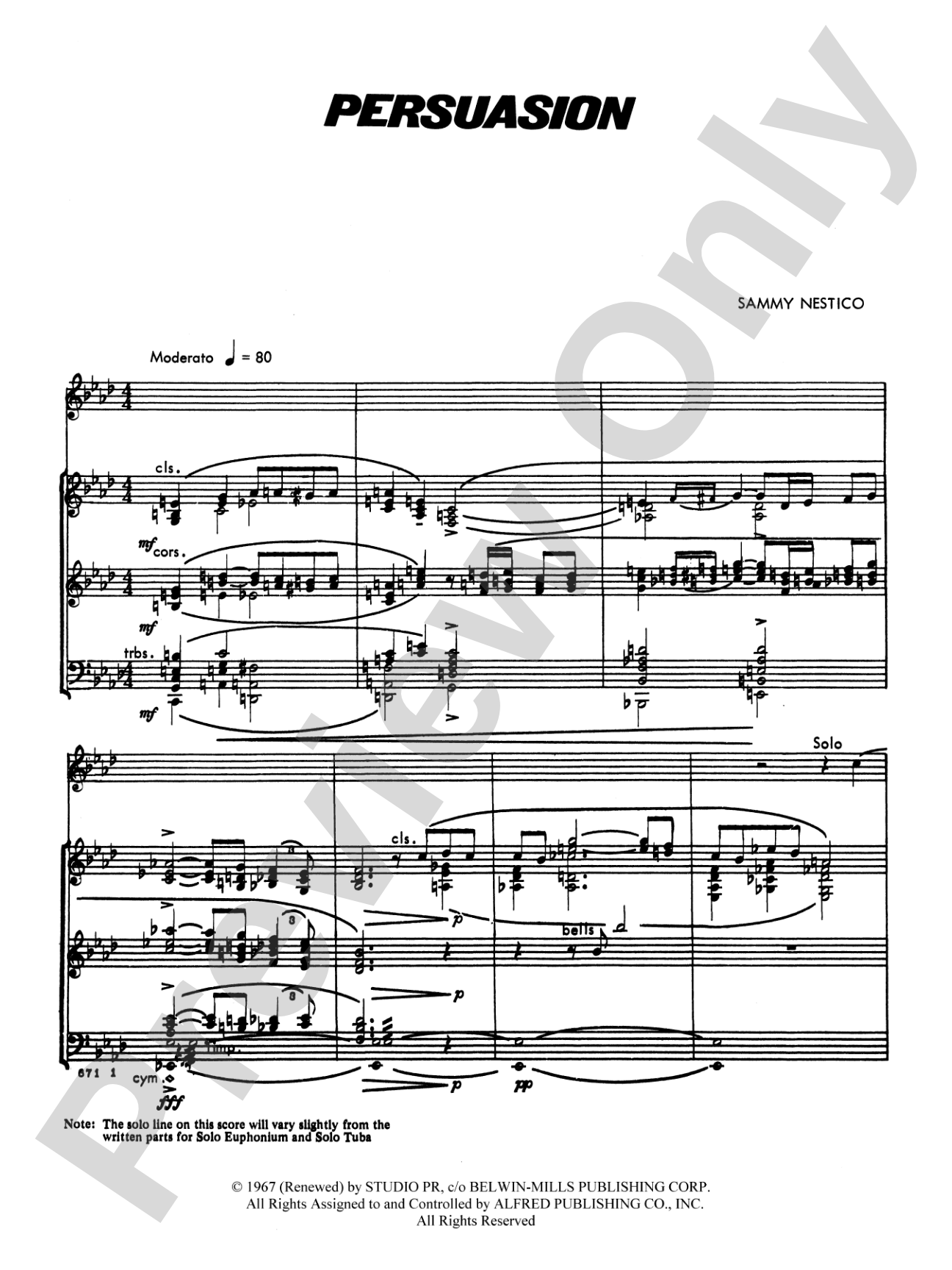 Persuasion: Concert Band Conductor Score & Parts